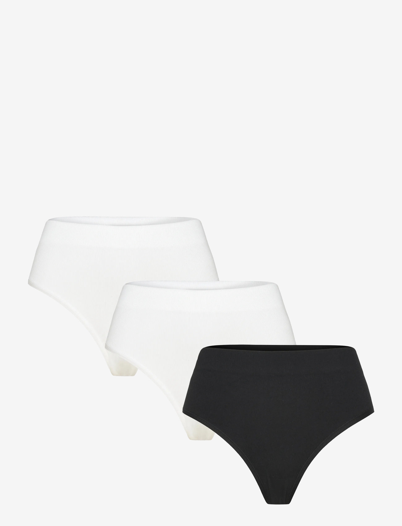 Lindex - Brief Brazi High Seamless Rib - brazilian trusser - white - 0