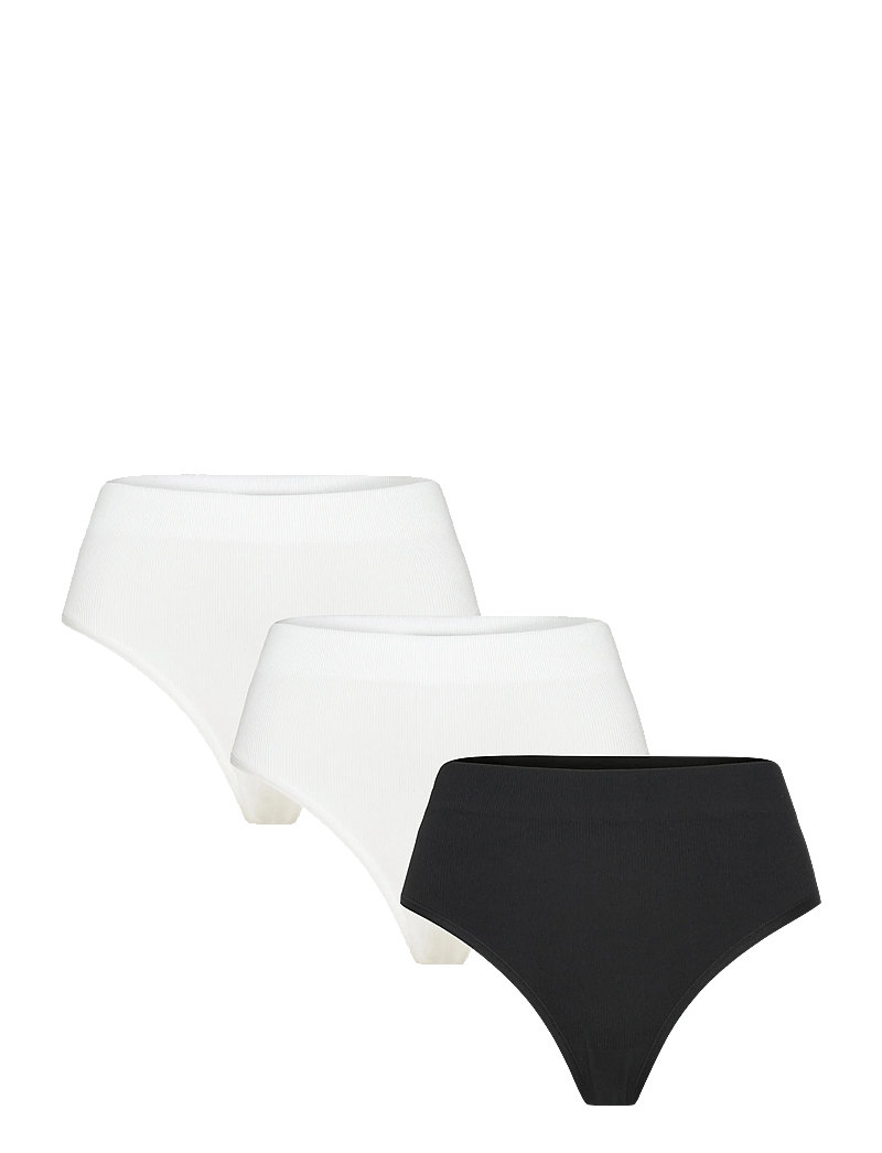 Lindex - Brief Brazi High Seamless Rib - brazilian trosor - white - 0