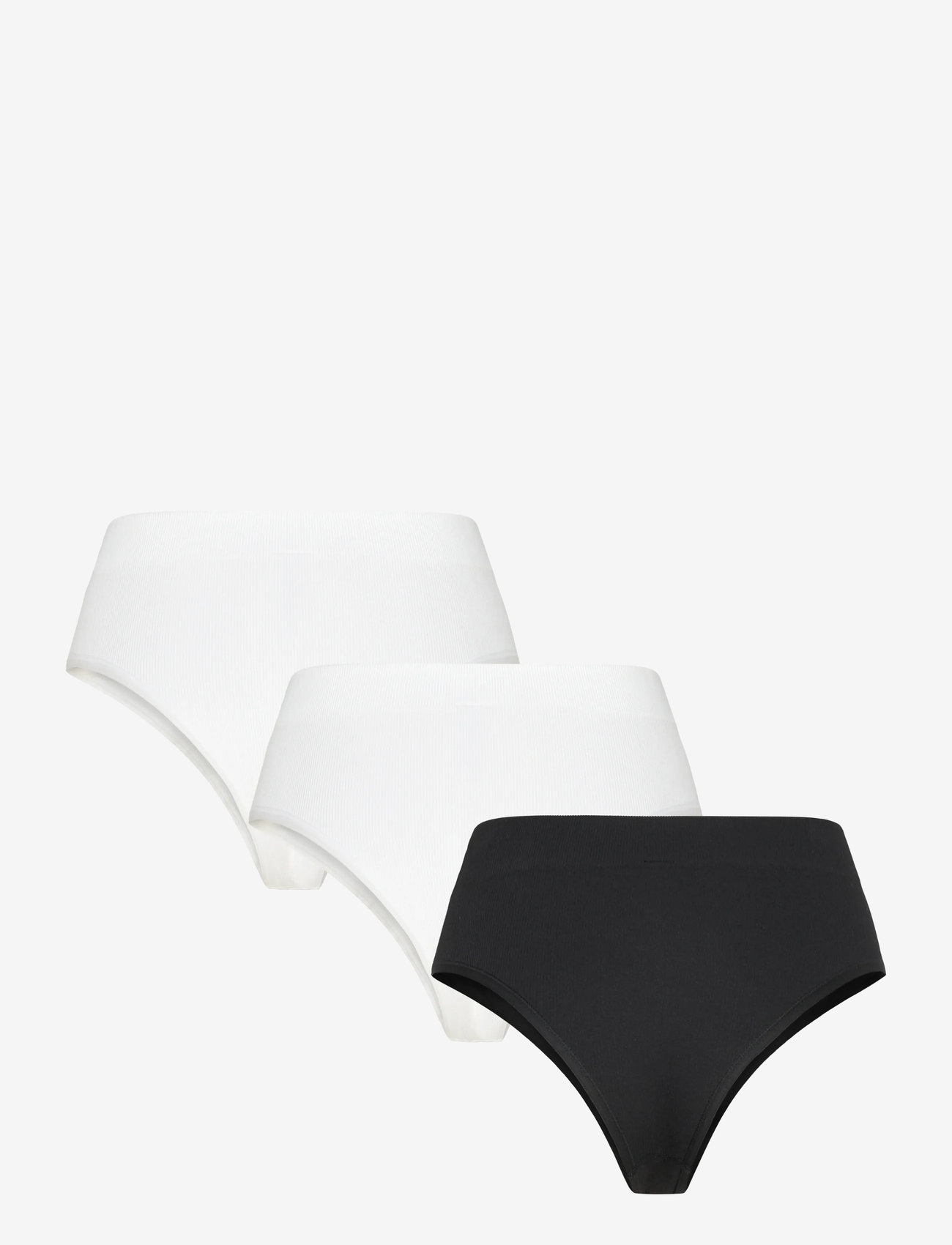 Lindex - Brief Brazi High Seamless Rib - brazilian trusser - white - 1