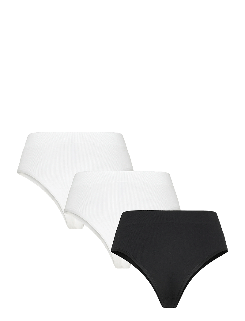Lindex - Brief Brazi High Seamless Rib - brazilian trosor - white - 1