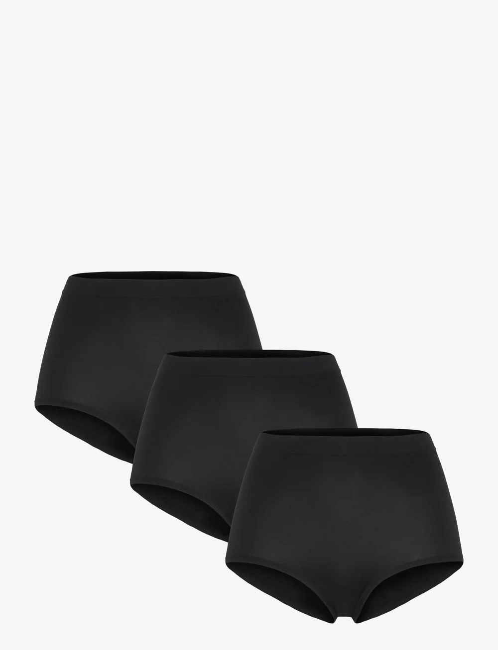Lindex - Brief Sally High Seamless 3 p - midi & maxi trosor - black - 0