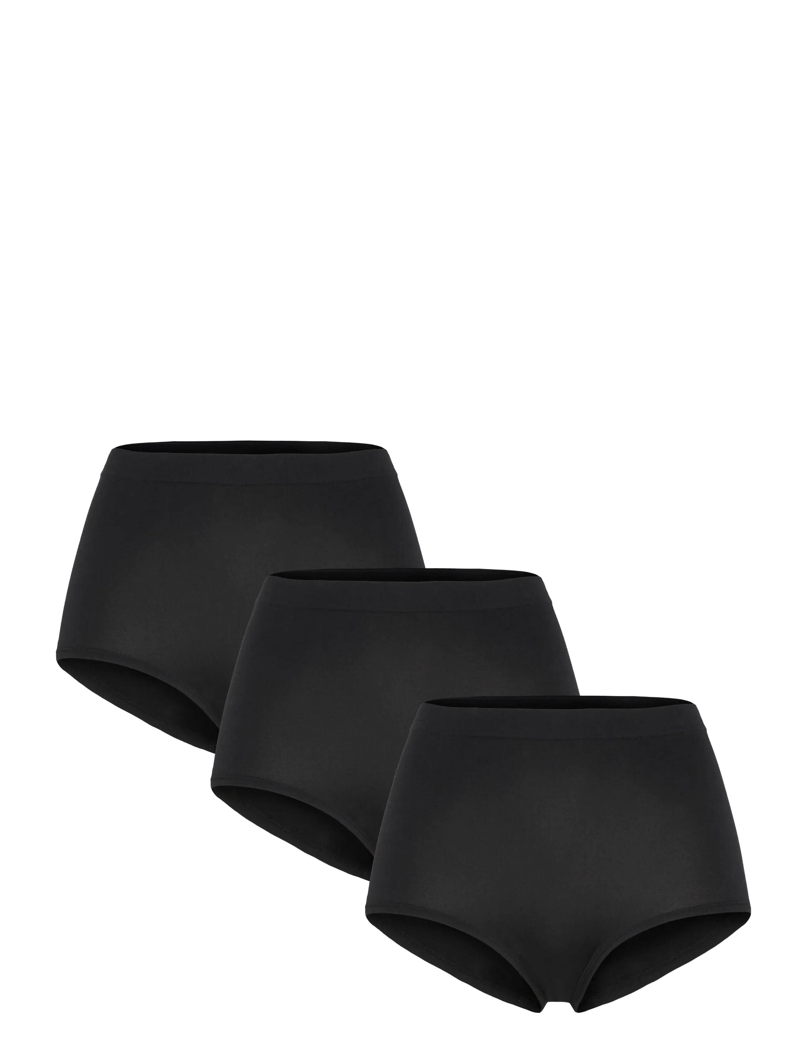 Lindex Brief Sally High Seamless 3 p - Nordischer Stil - BLACK / black