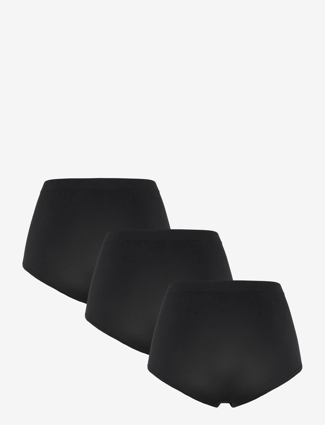 Lindex - Brief Sally High Seamless 3 p - midi & maxi slips - black - 1