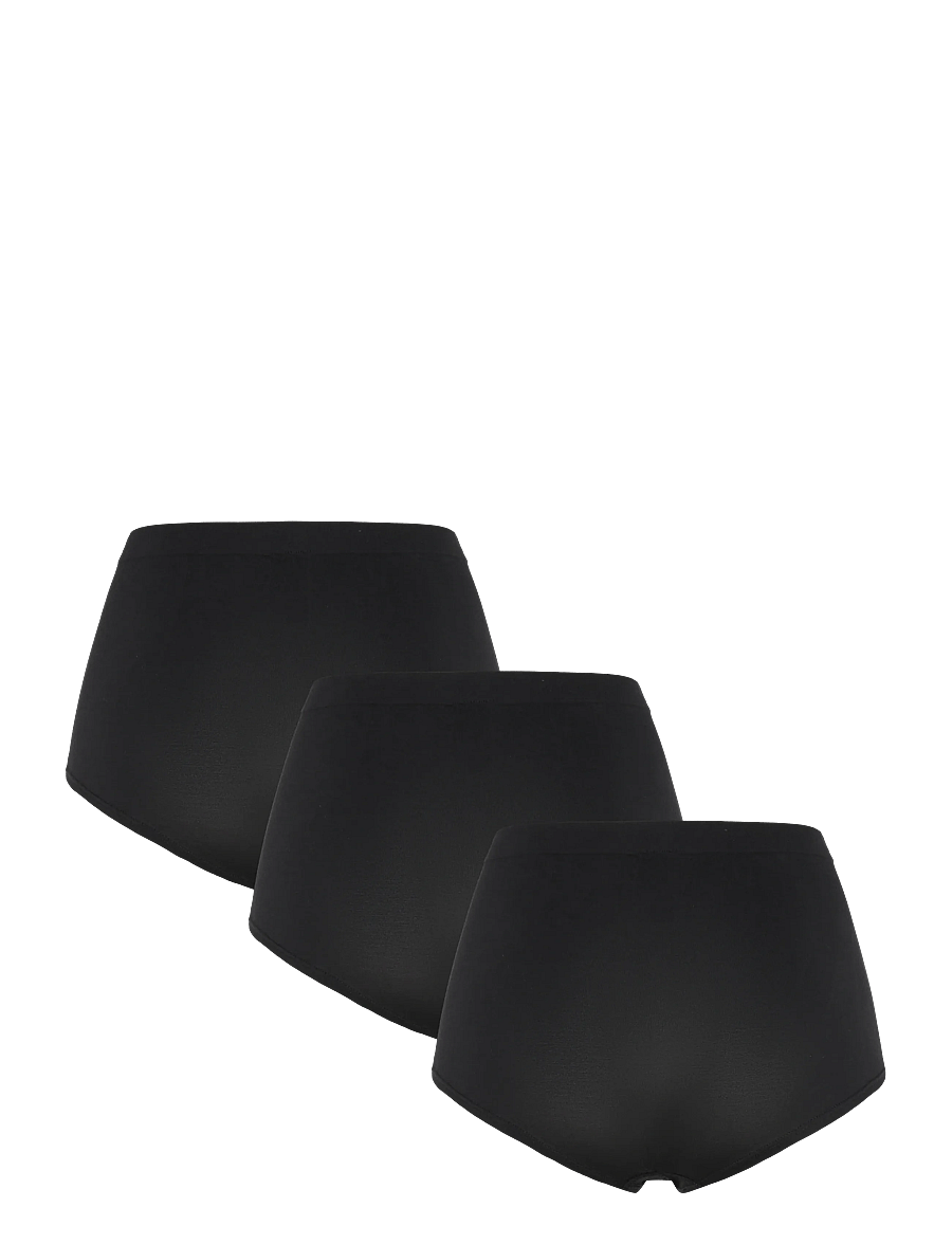 Lindex - Brief Sally High Seamless 3 p - midi- ja maksialuspüksid - black - 1
