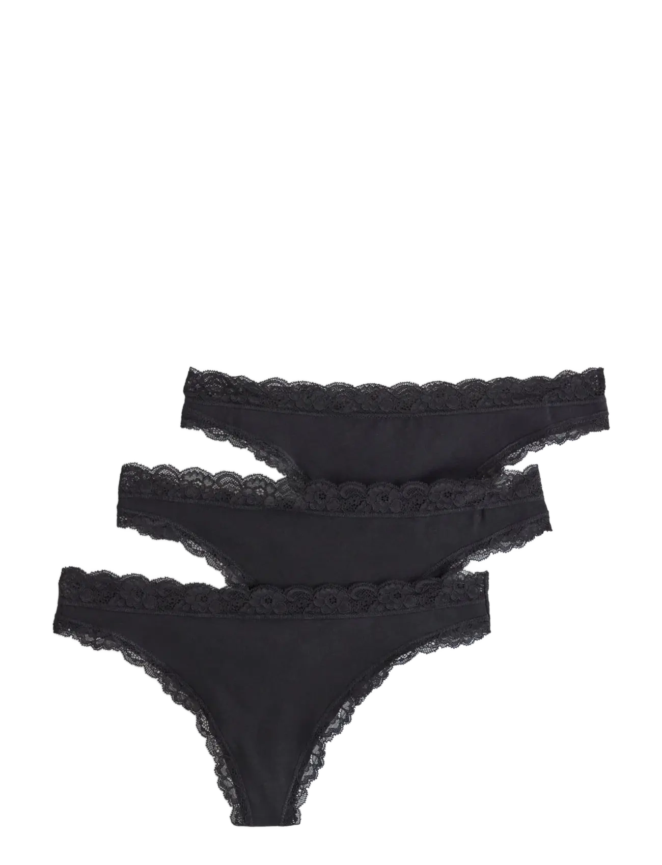 Lindex - 3-Pack Thongs In Cotton
