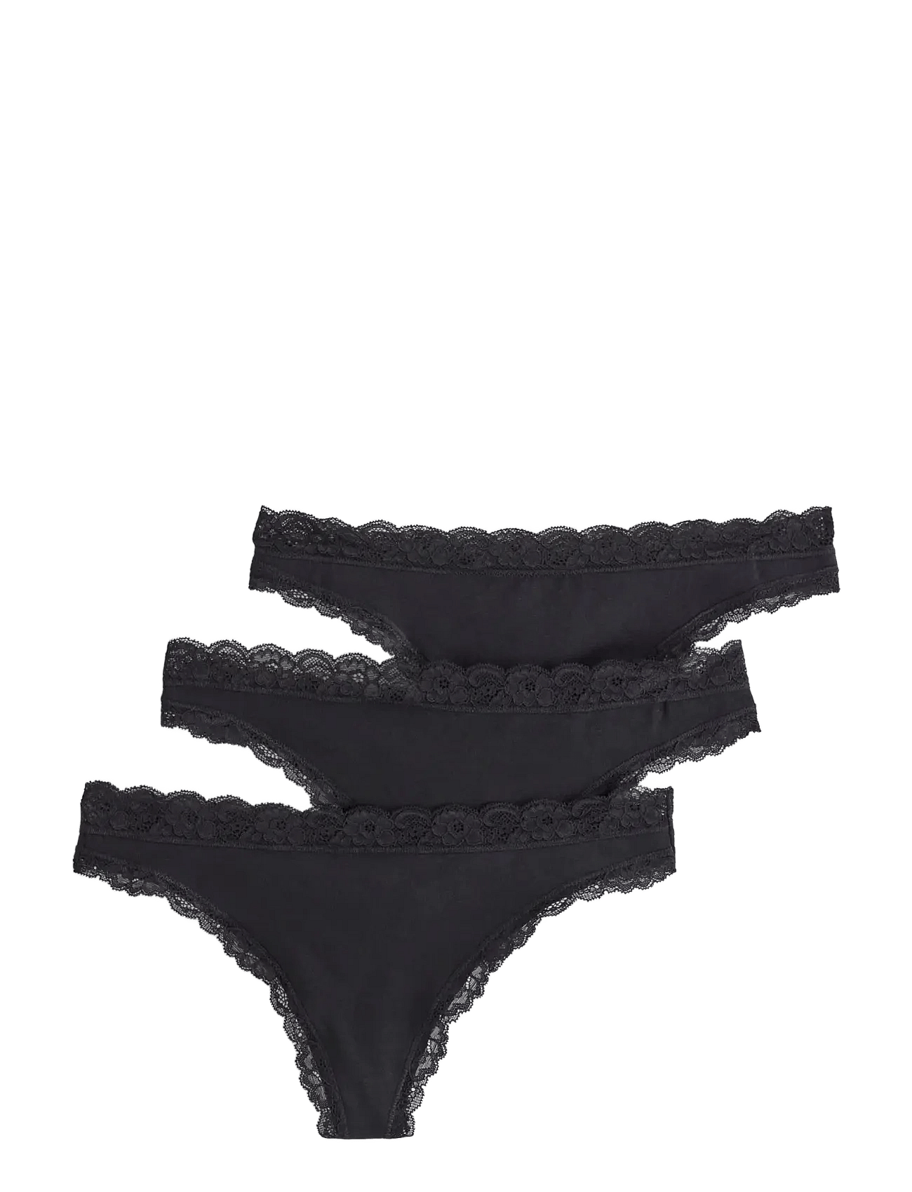 Lindex - 3-Pack Thongs In Cotton