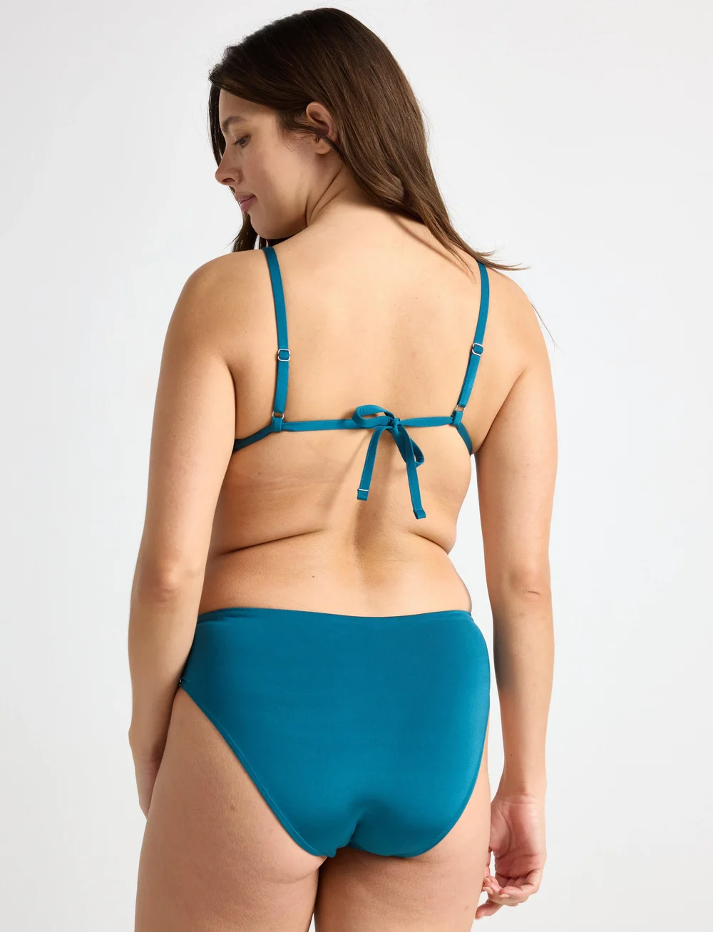 Lindex - Brief Bikini Bella Rouched Shi - bikini hosen - dark aqua - 3