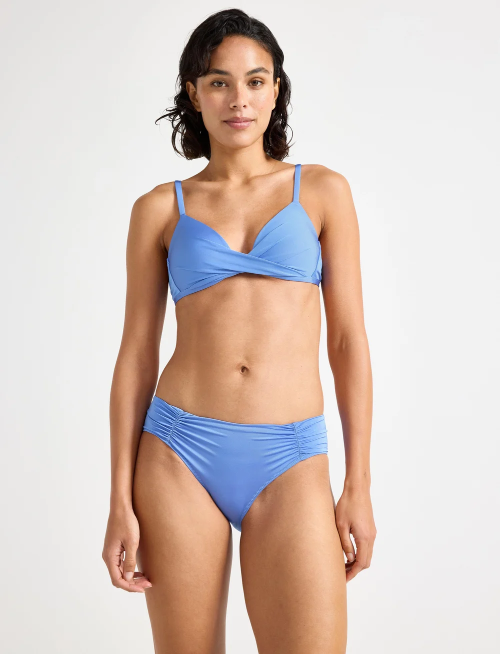 Lindex - Brief Bikini Bella Rouched Shi - bikini hosen - light dusty blue - 0
