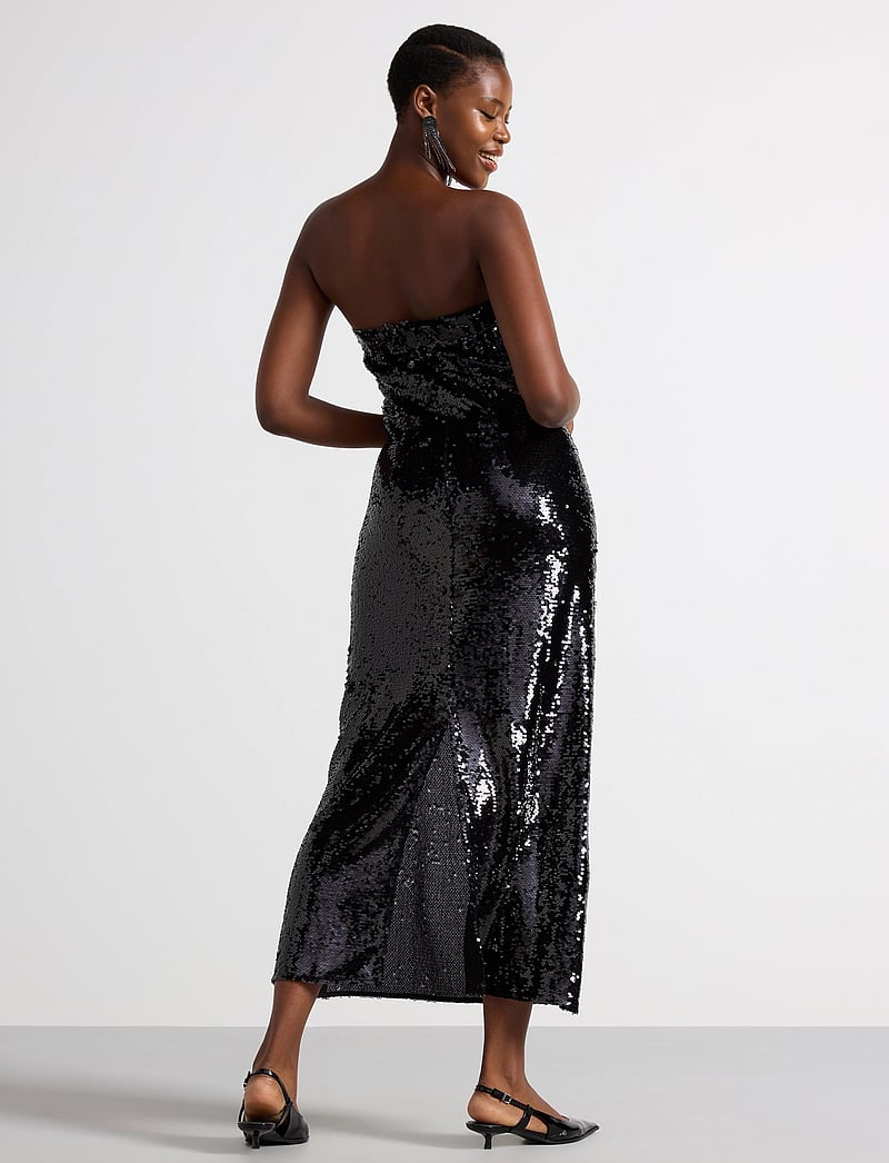 Lindex - Dress Ada - paljettklänningar - black - 3