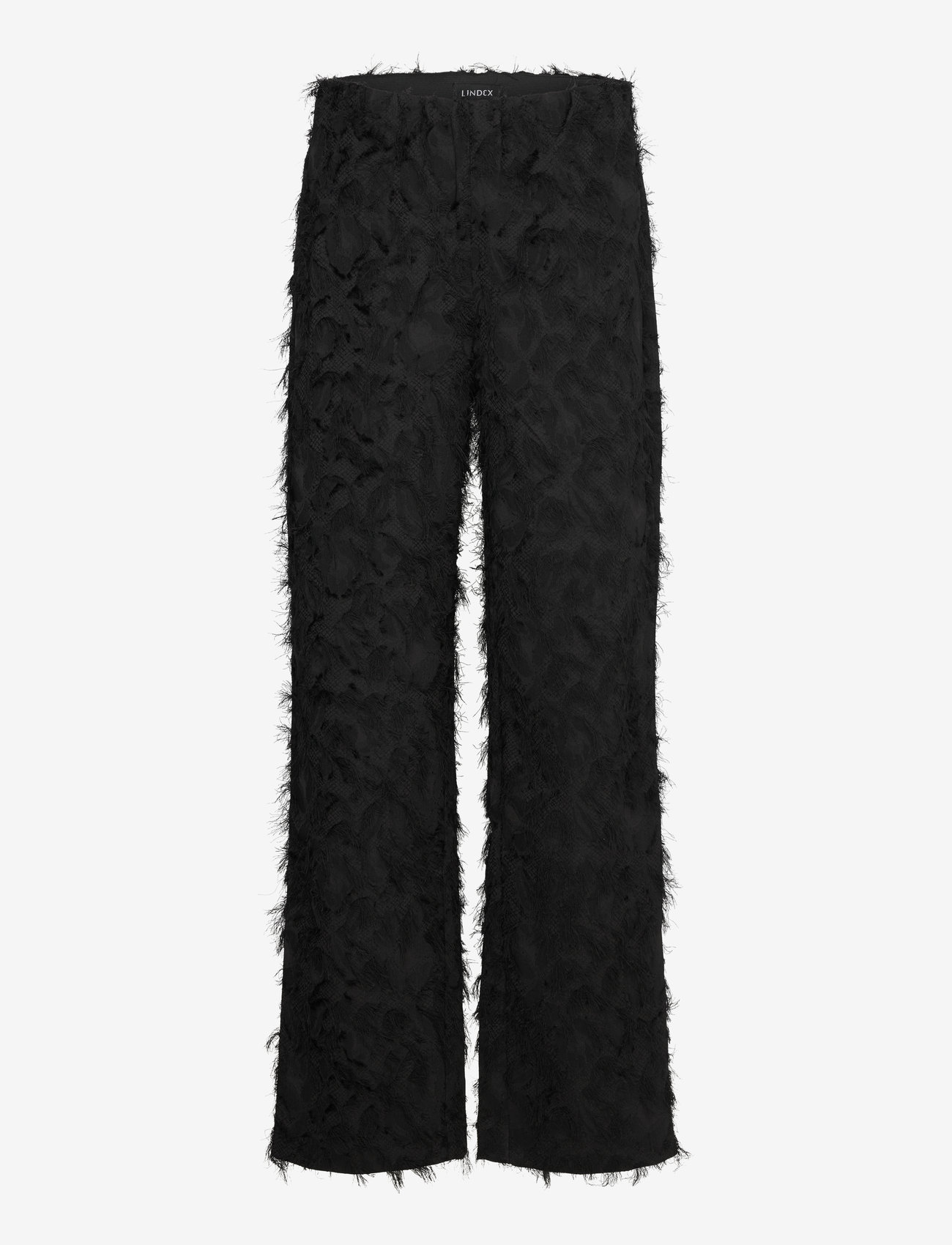 Lindex - Trouser Nora fringe - kostymbyxor - black - 1