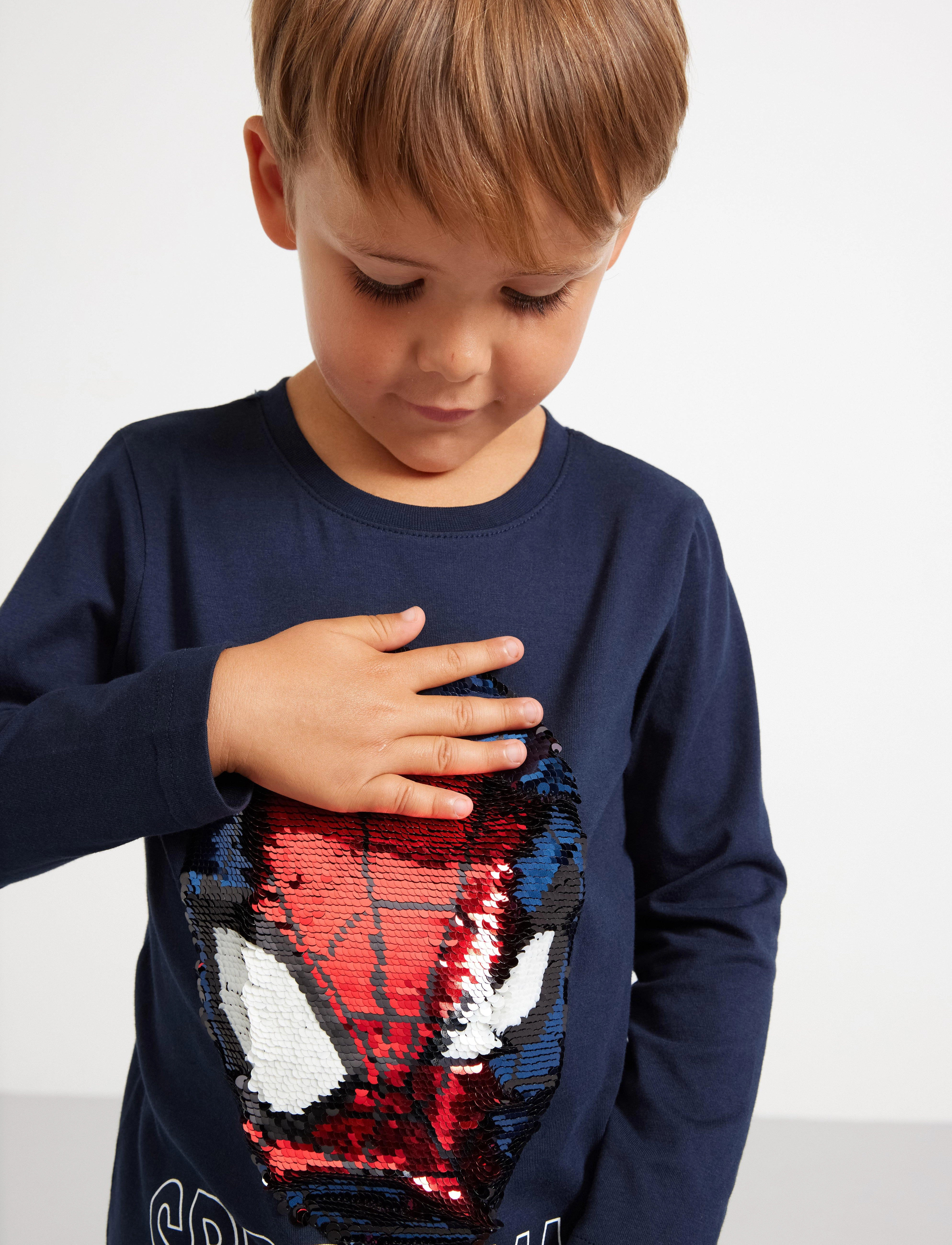 Lindex - Spider-Man langermet topp - t-shirts - dark navy - 5