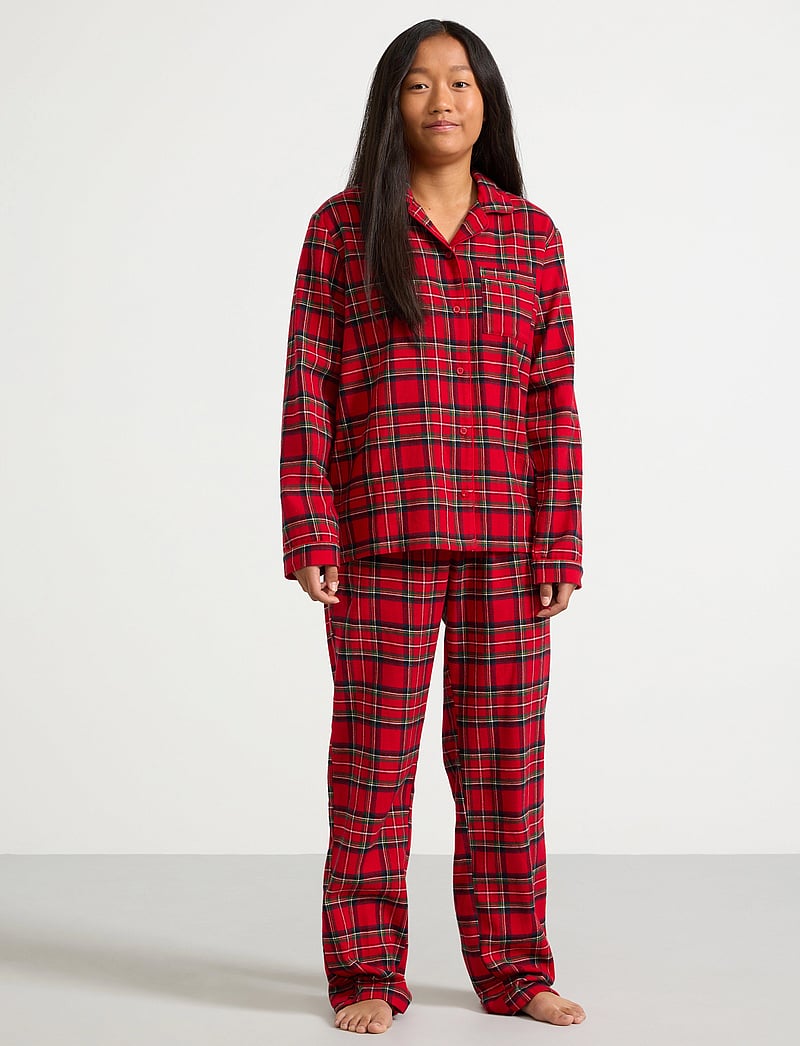 Lindex - Pyjamas set flannel - pluusid - red - 0