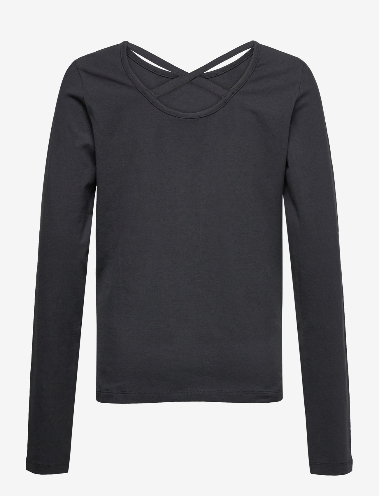 Lindex - Top with cross back - dark grey - 2