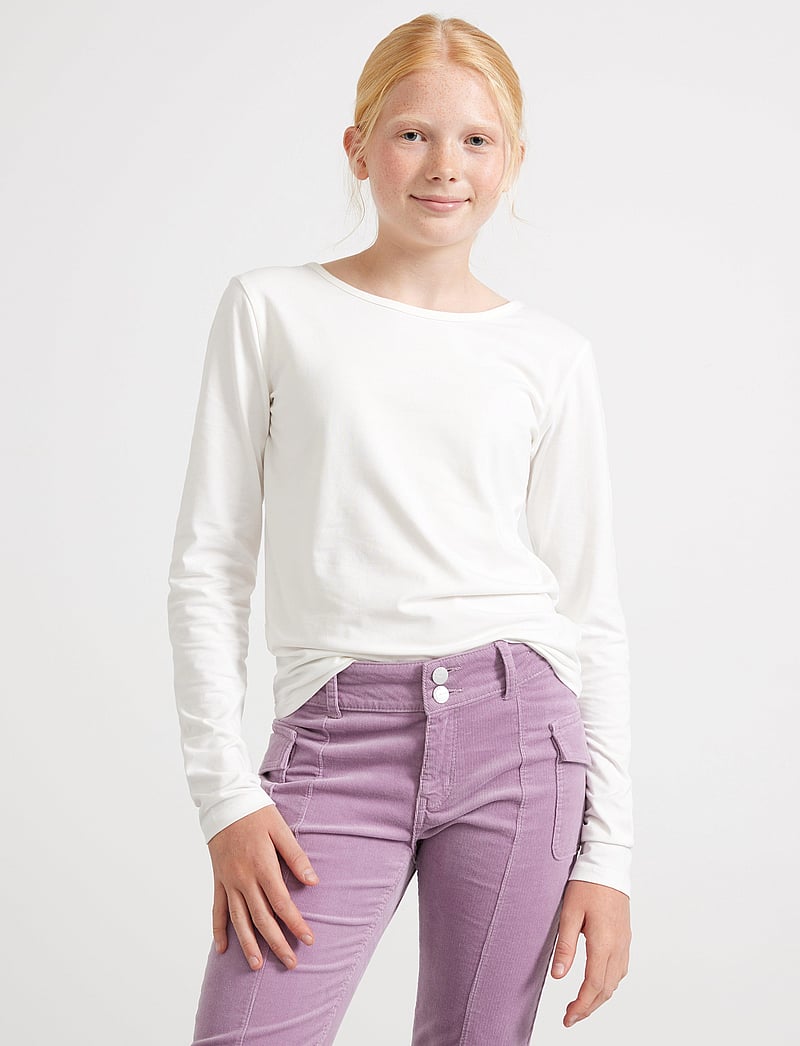 Lindex - Top with cross back - langærmede t-shirts - off white - 0