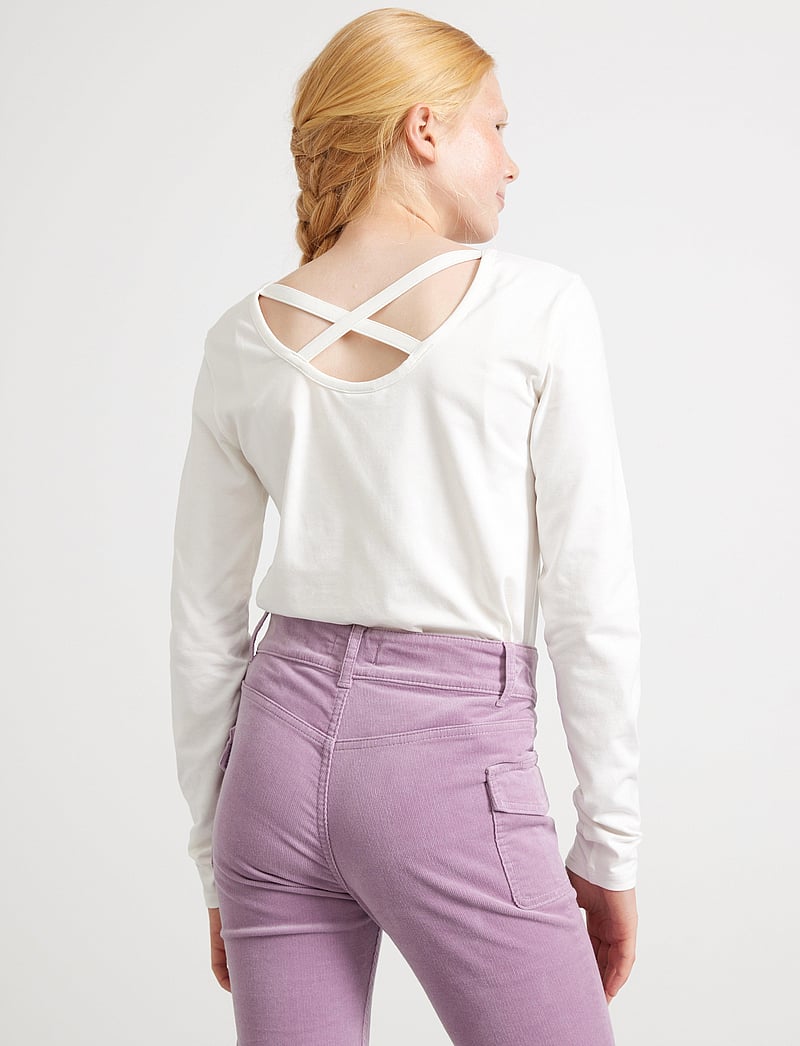 Lindex - Top with cross back - langærmede t-shirts - off white - 3