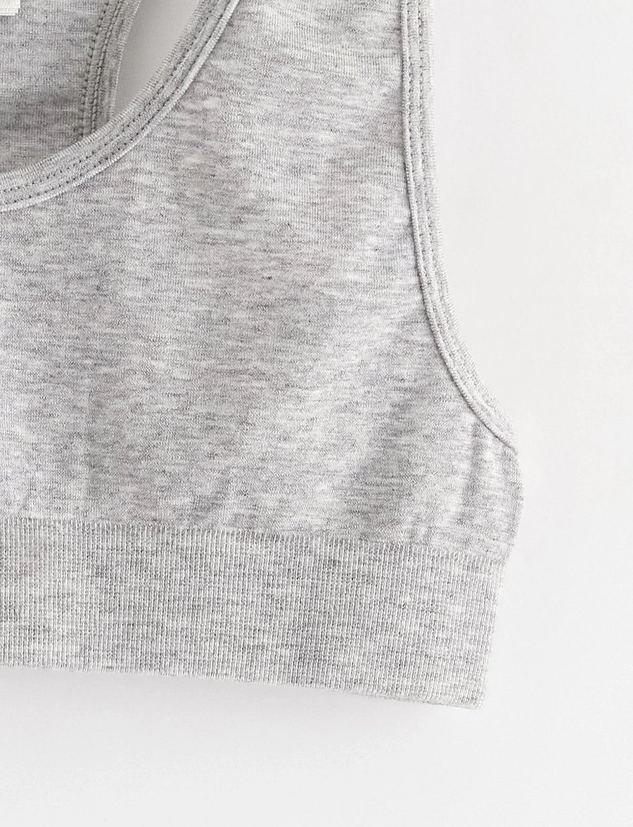 Lindex - Seamless short top - toppar - light grey melange - 2