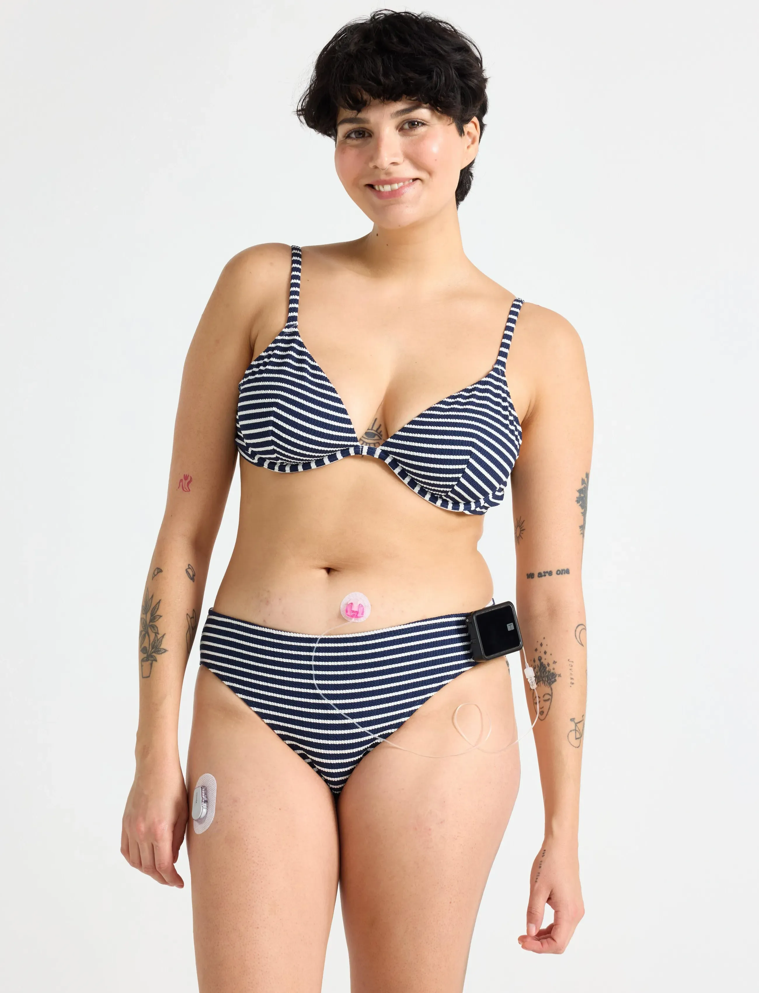 Lindex Brief Bikini Regular Bella Cre - Badmode - NAVY / black