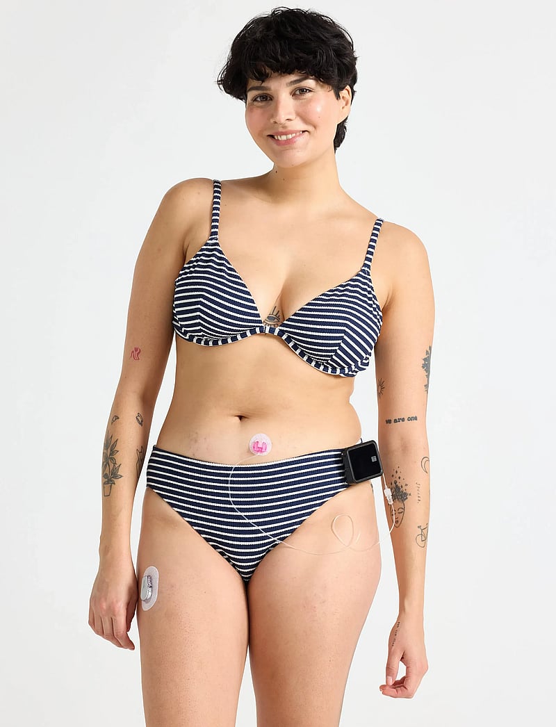 Lindex - Brief Bikini Regular Bella Cre - bikini-slips - navy - 0