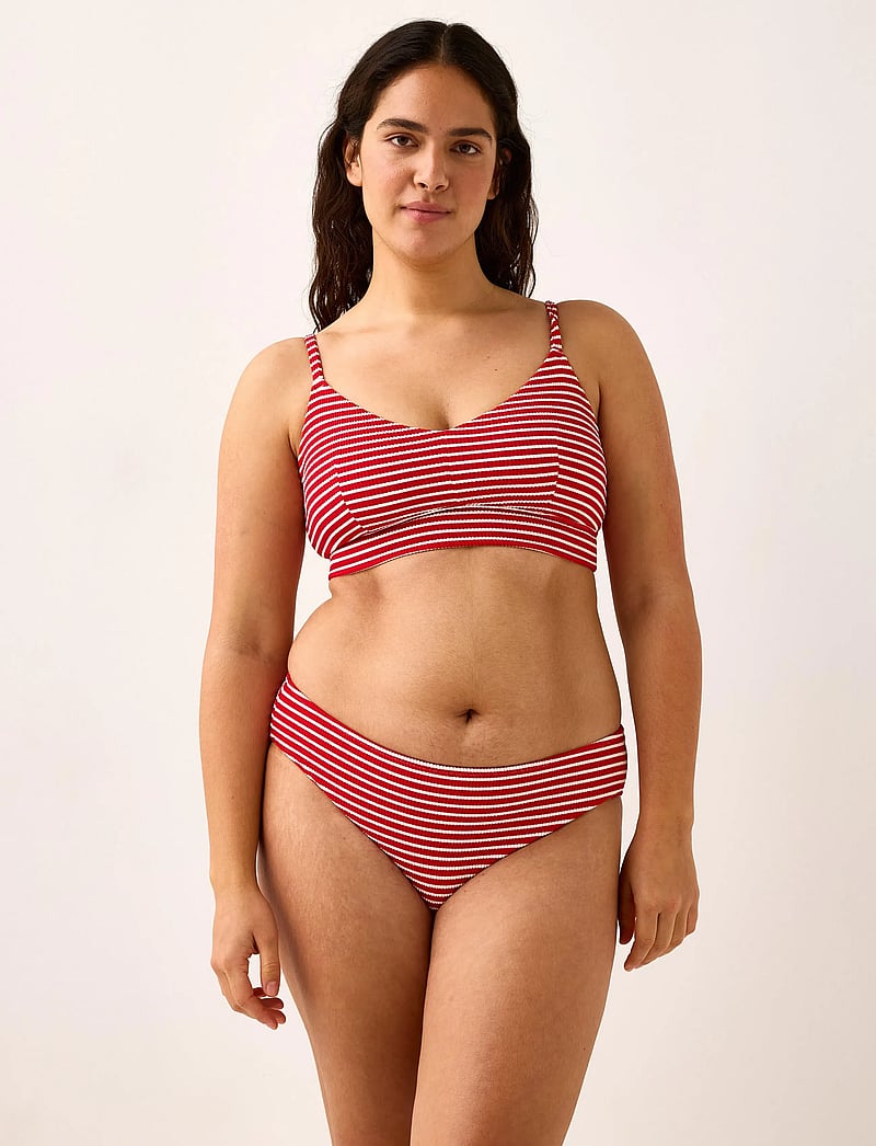 Lindex - Brief Bikini Regular Bella Cre - bikini-slips - red - 0
