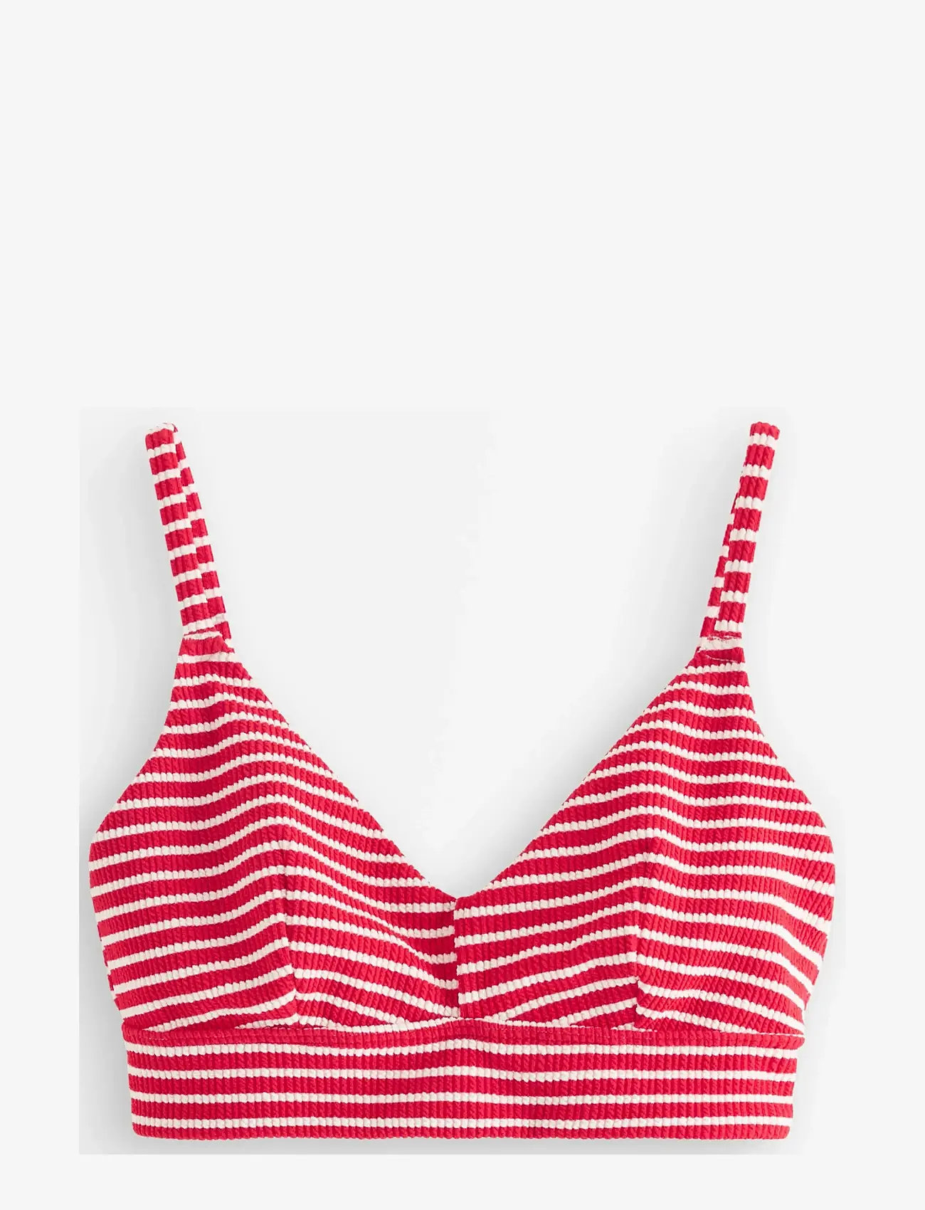 Lindex - Bra Kelly Crepe Stripe - kolmnurksed bikiinide ülaosad - red - 1