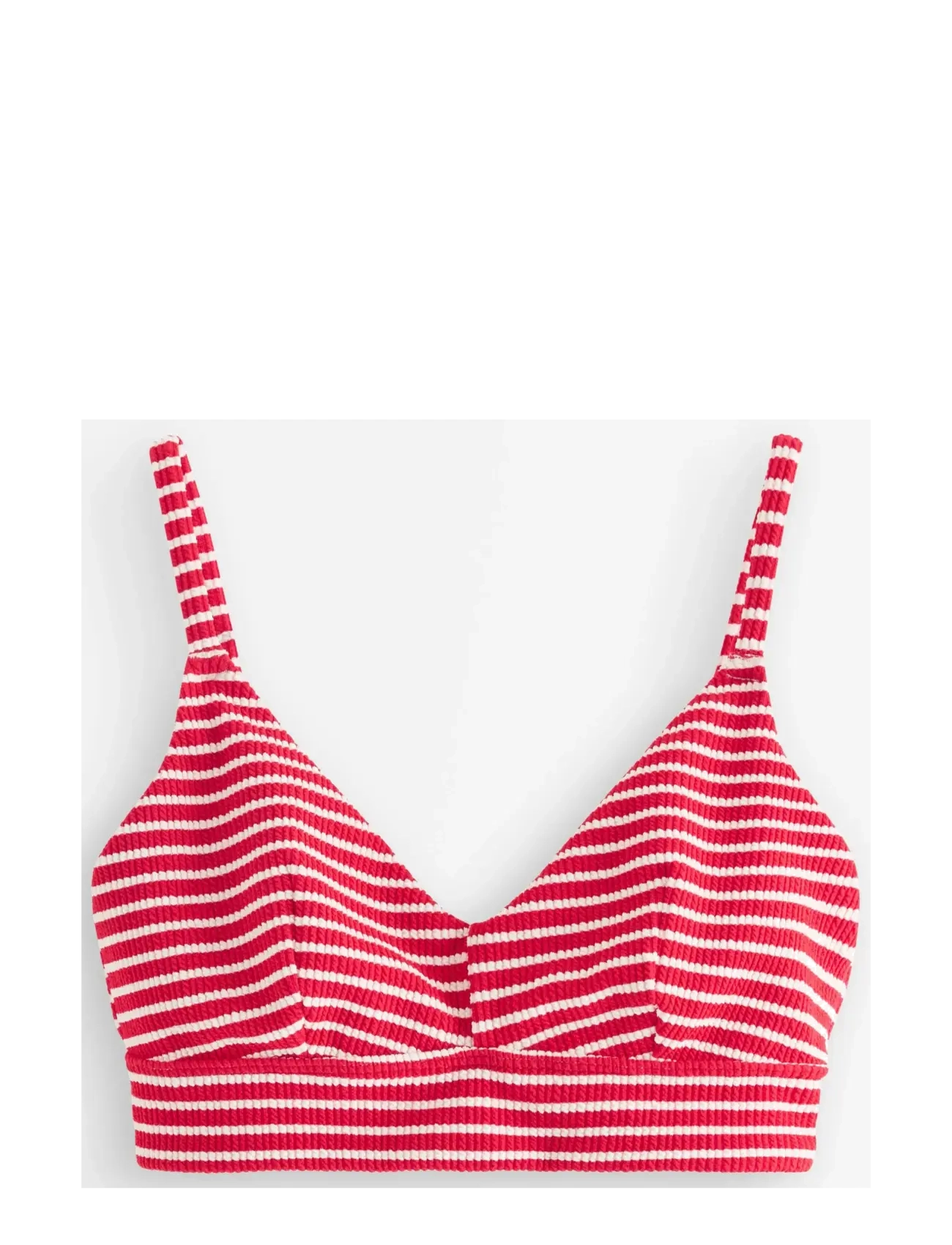 Lindex - Bra Kelly Crepe Stripe - triangle bikinis - red - 1