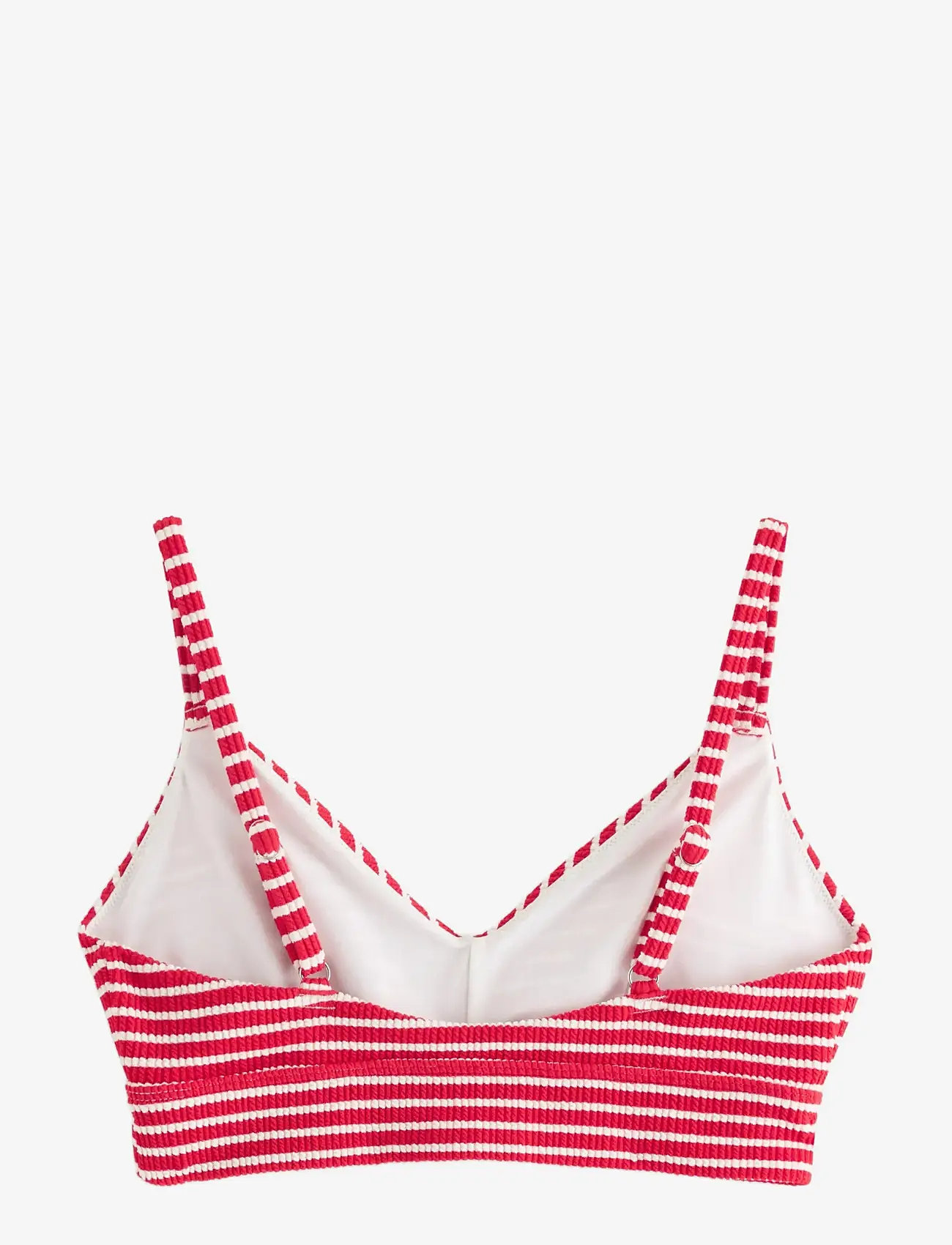 Lindex - Bra Kelly Crepe Stripe - kolmnurksed bikiinide ülaosad - red - 2