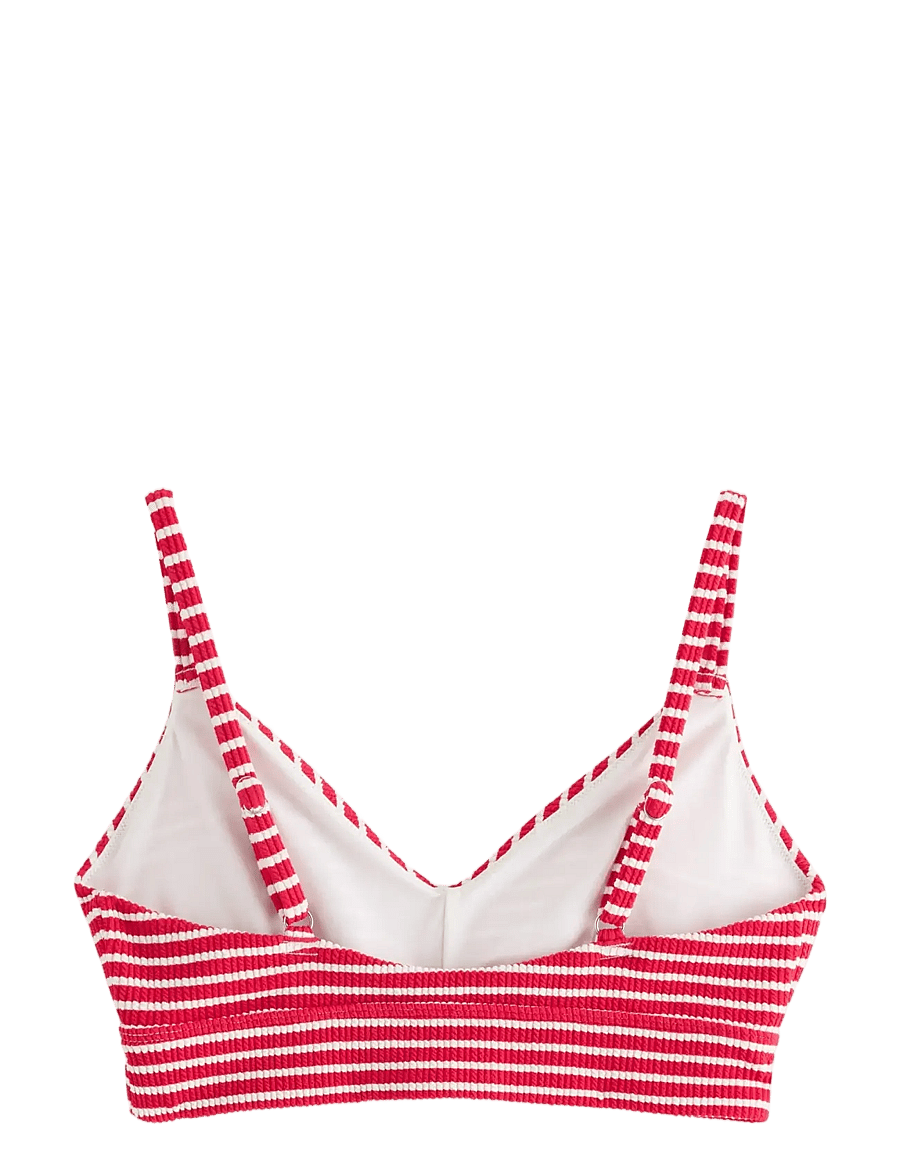 Lindex - Bra Kelly Crepe Stripe - triangle bikinis - red - 2