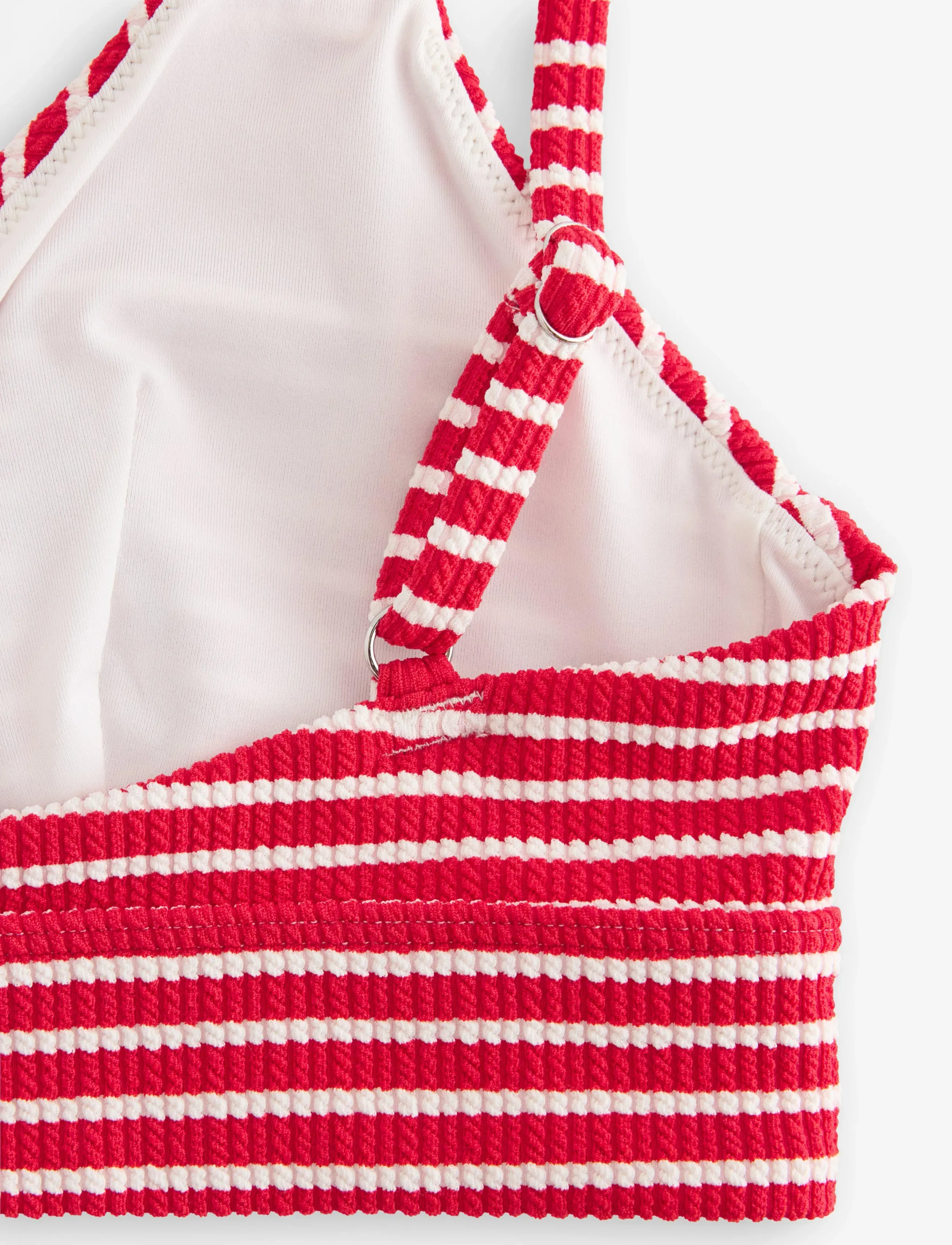 Lindex - Bra Kelly Crepe Stripe - triangelformad bikinis - red - 5