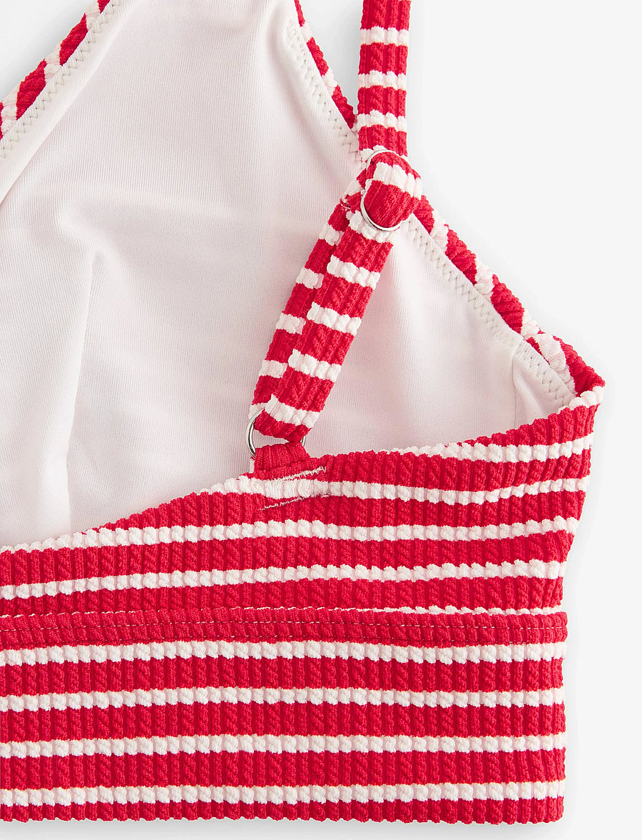 Lindex - Bra Kelly Crepe Stripe - triangle bikinis - red - 5