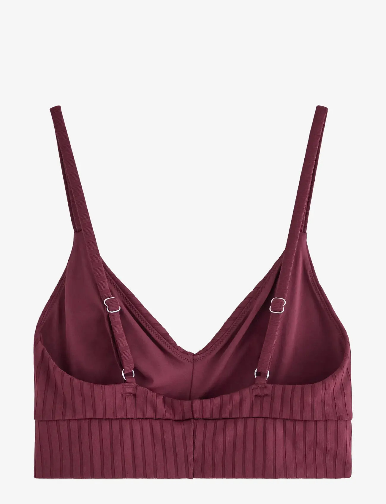 Lindex - Bra Kelly Rib - triangelformad bikinis - dark dusty red - 2