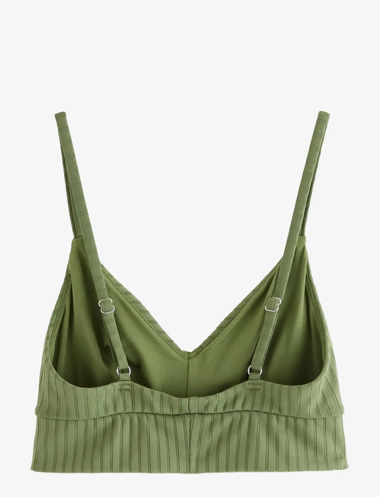 Lindex - Bra Kelly Rib - kolmnurksed bikiinide ülaosad - dk dusty green - 2