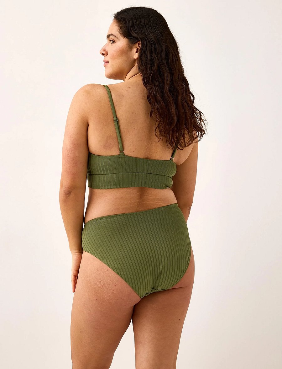 Lindex - Bra Kelly Rib - kolmnurksed bikiinid - dk dusty green - 3
