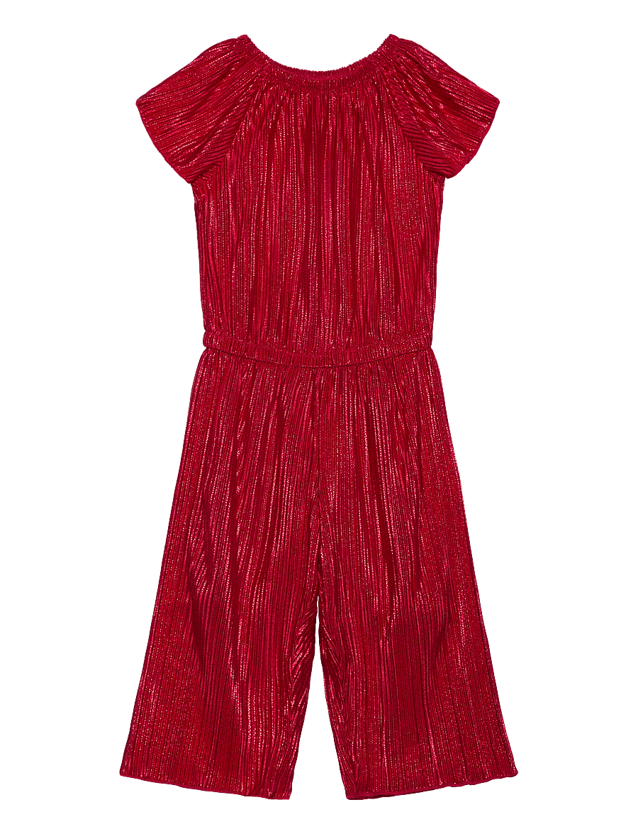 Lindex - Jumpsuit s s plisse foil sprin - zemākās cenas - dark red - 1