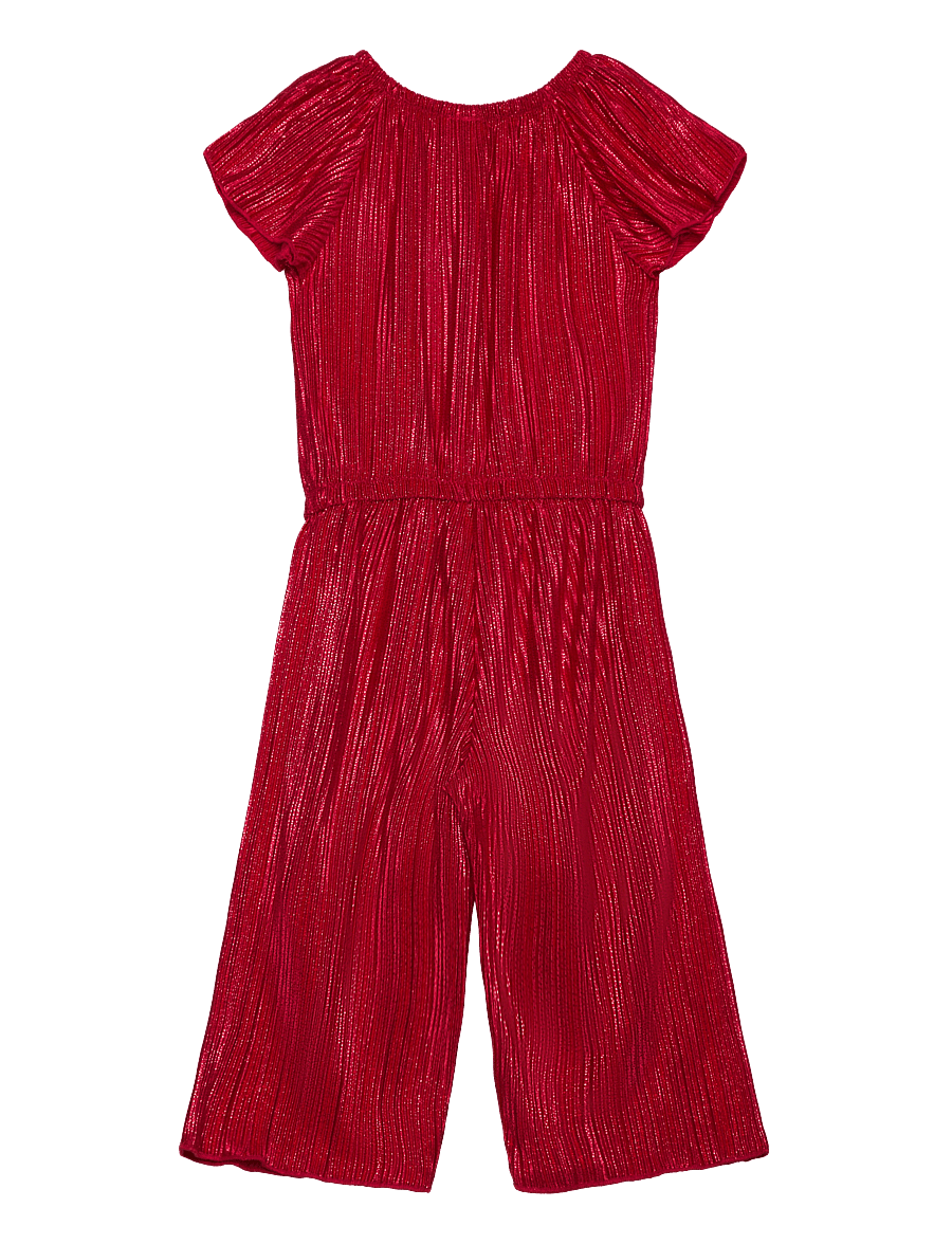 Lindex - Jumpsuit s s plisse foil sprin - zemākās cenas - dark red - 2