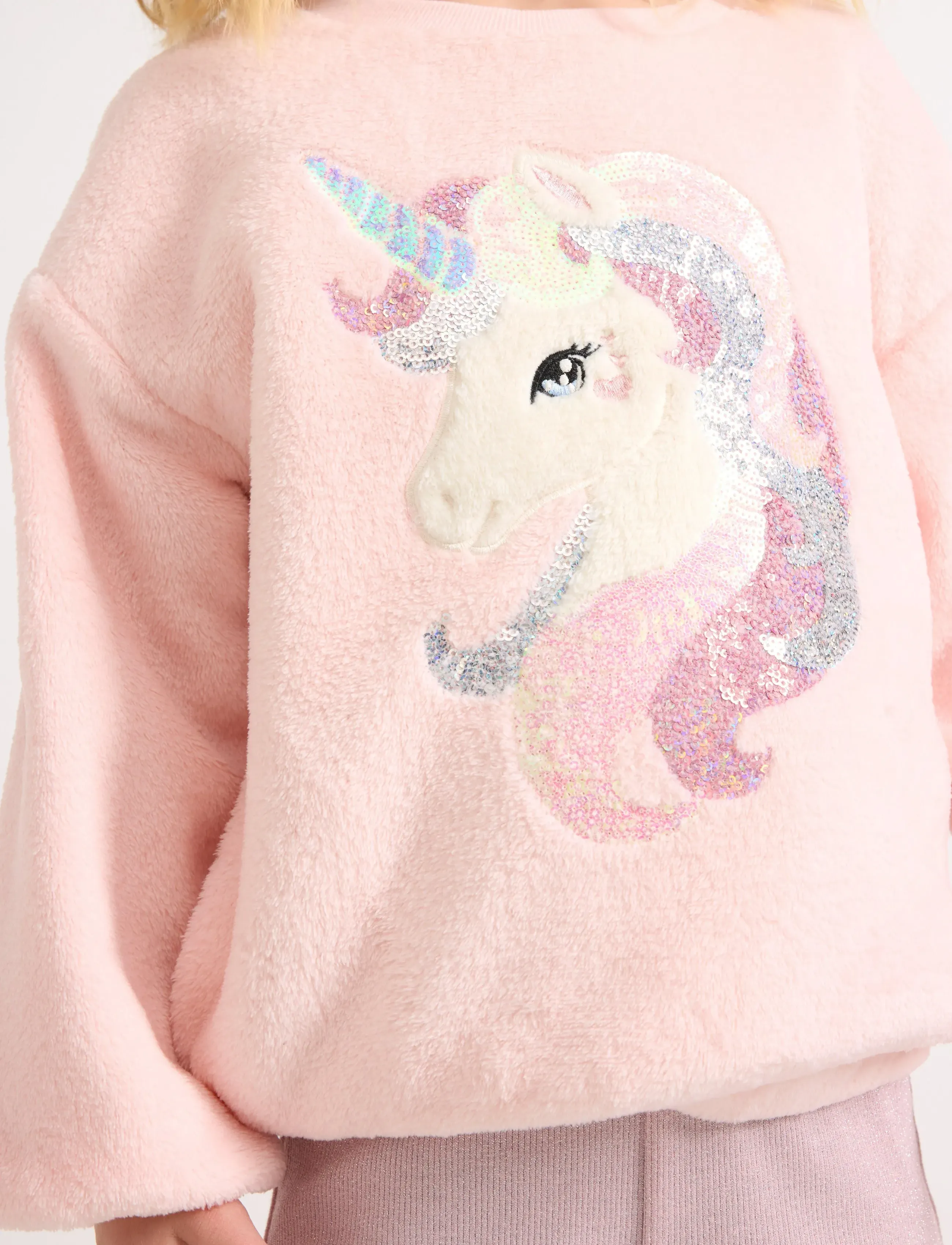 Lindex - Jumper in pile - sweatshirts - light pink - 4