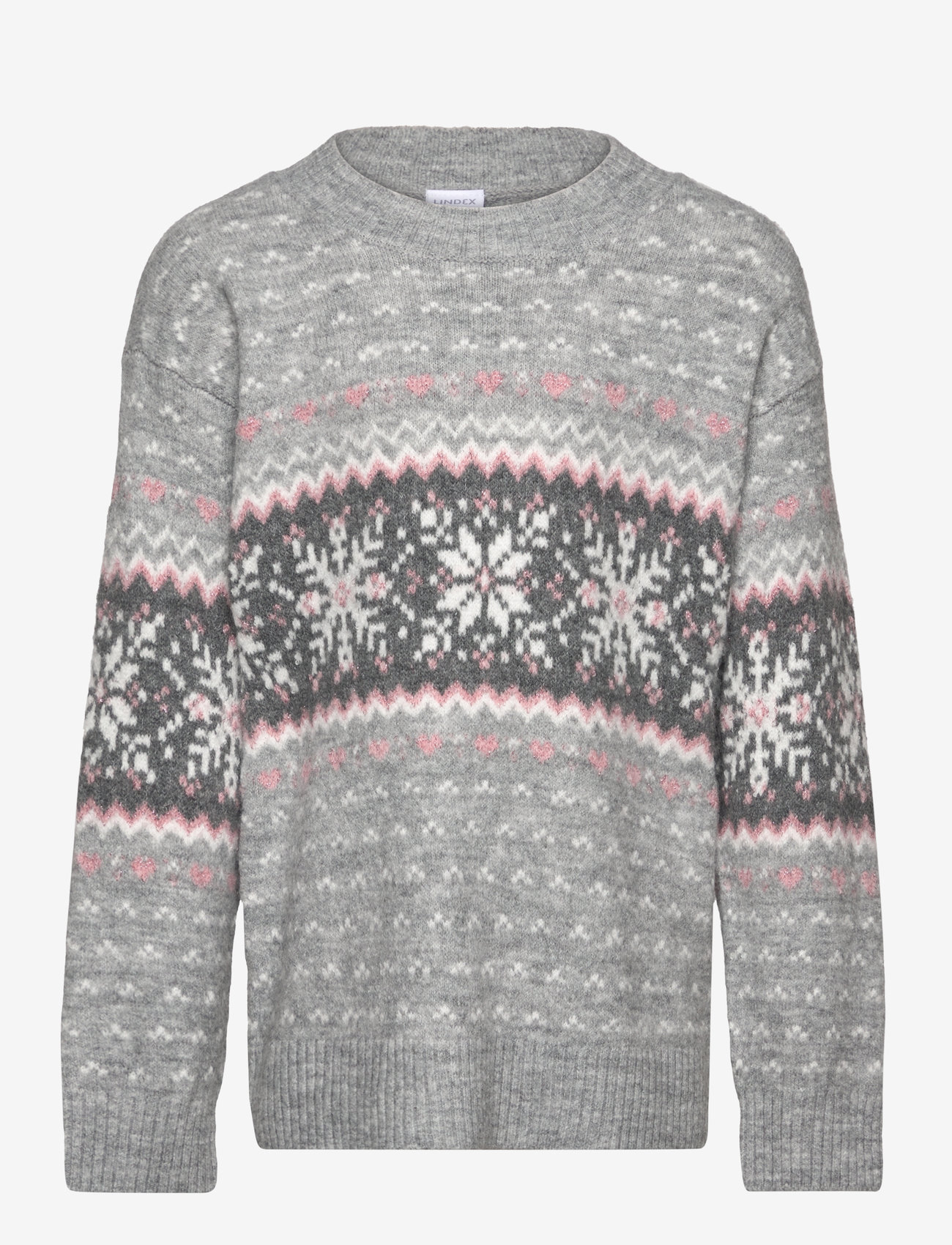 Lindex - Sweater winter fair isle - pullover - grey melange - 1