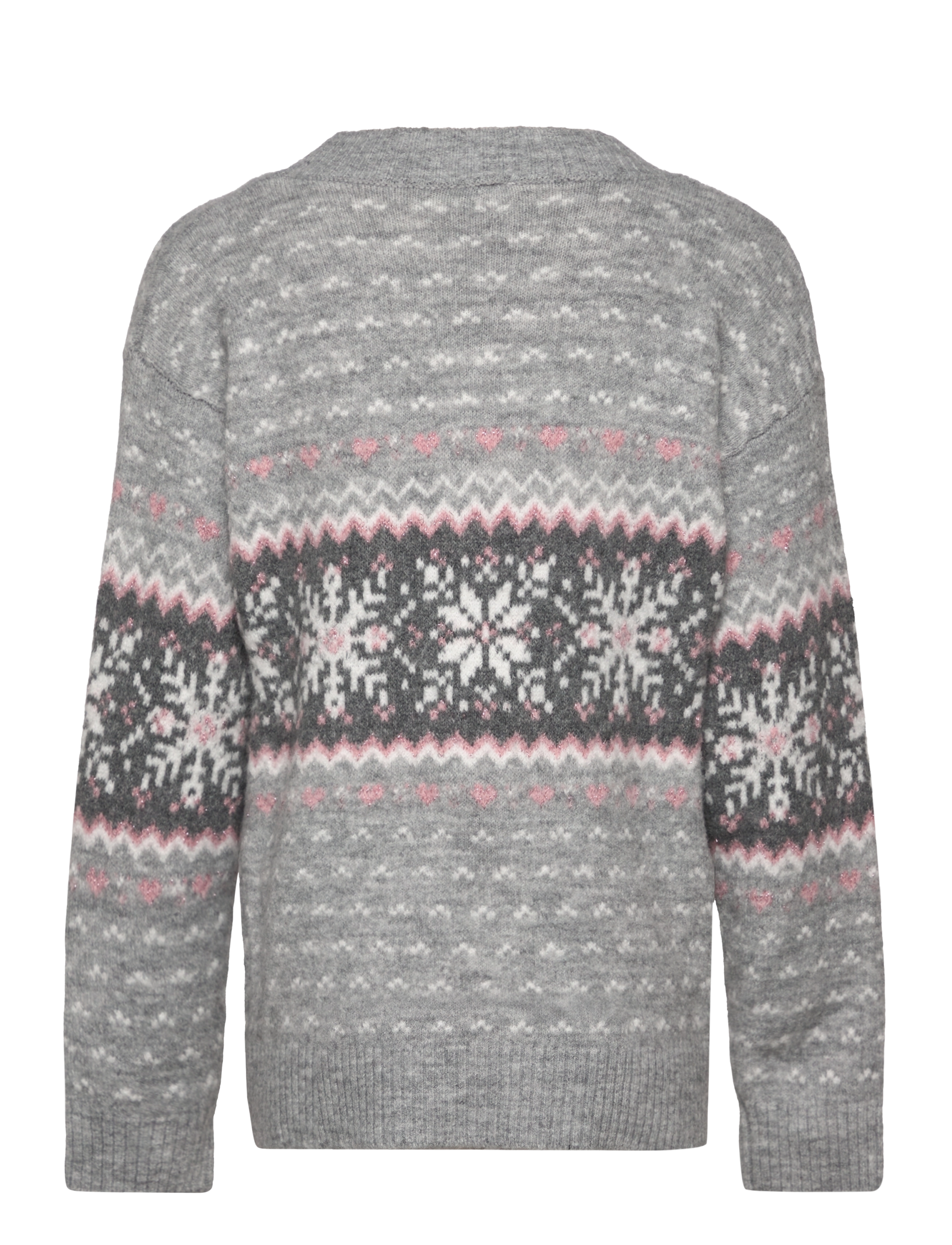 Lindex - Sweater winter fair isle - trøjer - grey melange - 2
