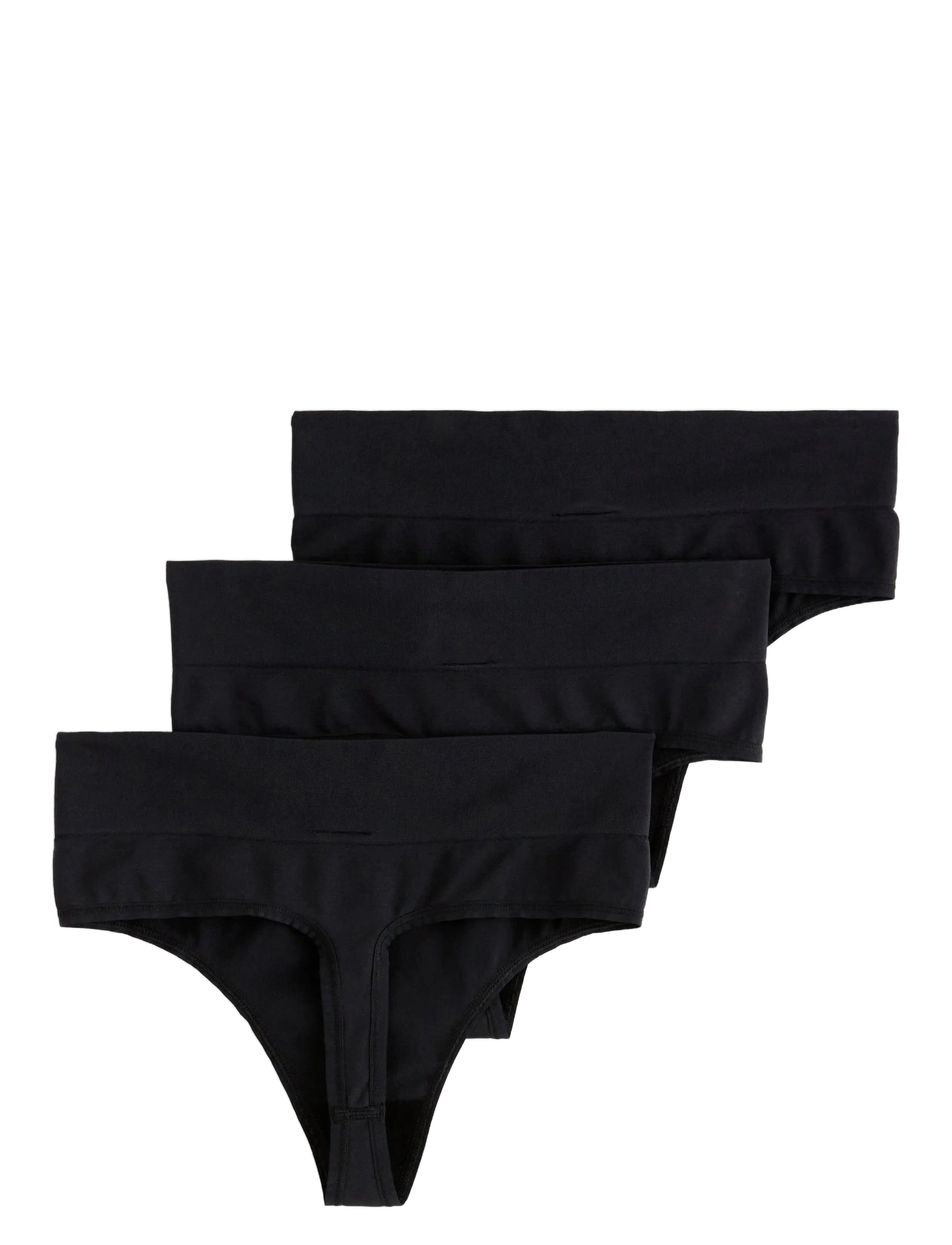 Lindex - Brief Thong high Seamless Joy - midi & maxi briefs - black - 2
