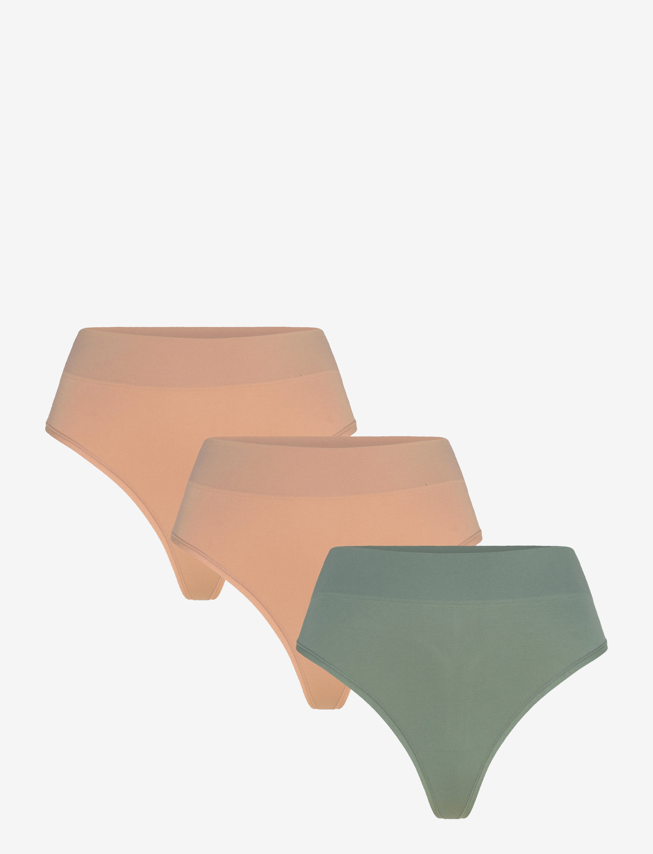 Lindex - Brief Thong high Seamless Joy - alhaisimmat hinnat - dusty green - 0