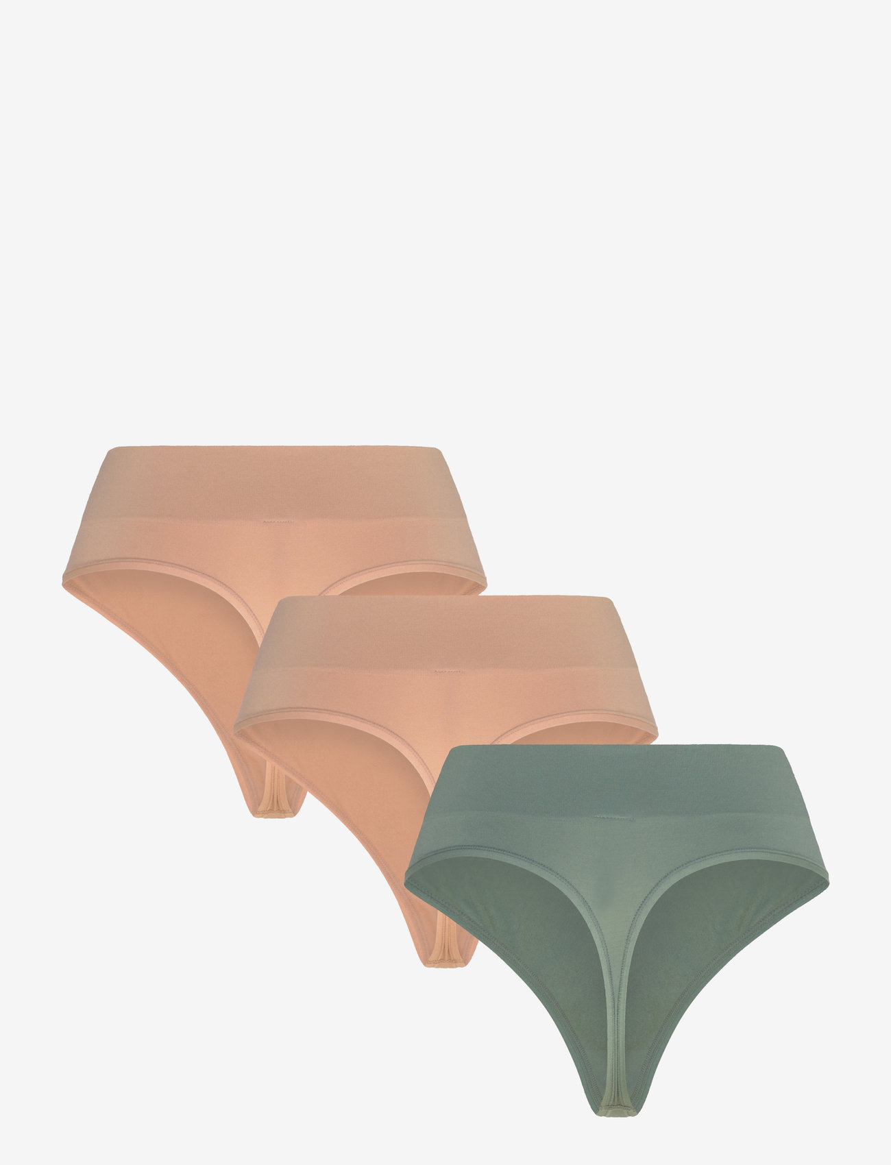 Lindex - Brief Thong high Seamless Joy - alhaisimmat hinnat - dusty green - 2