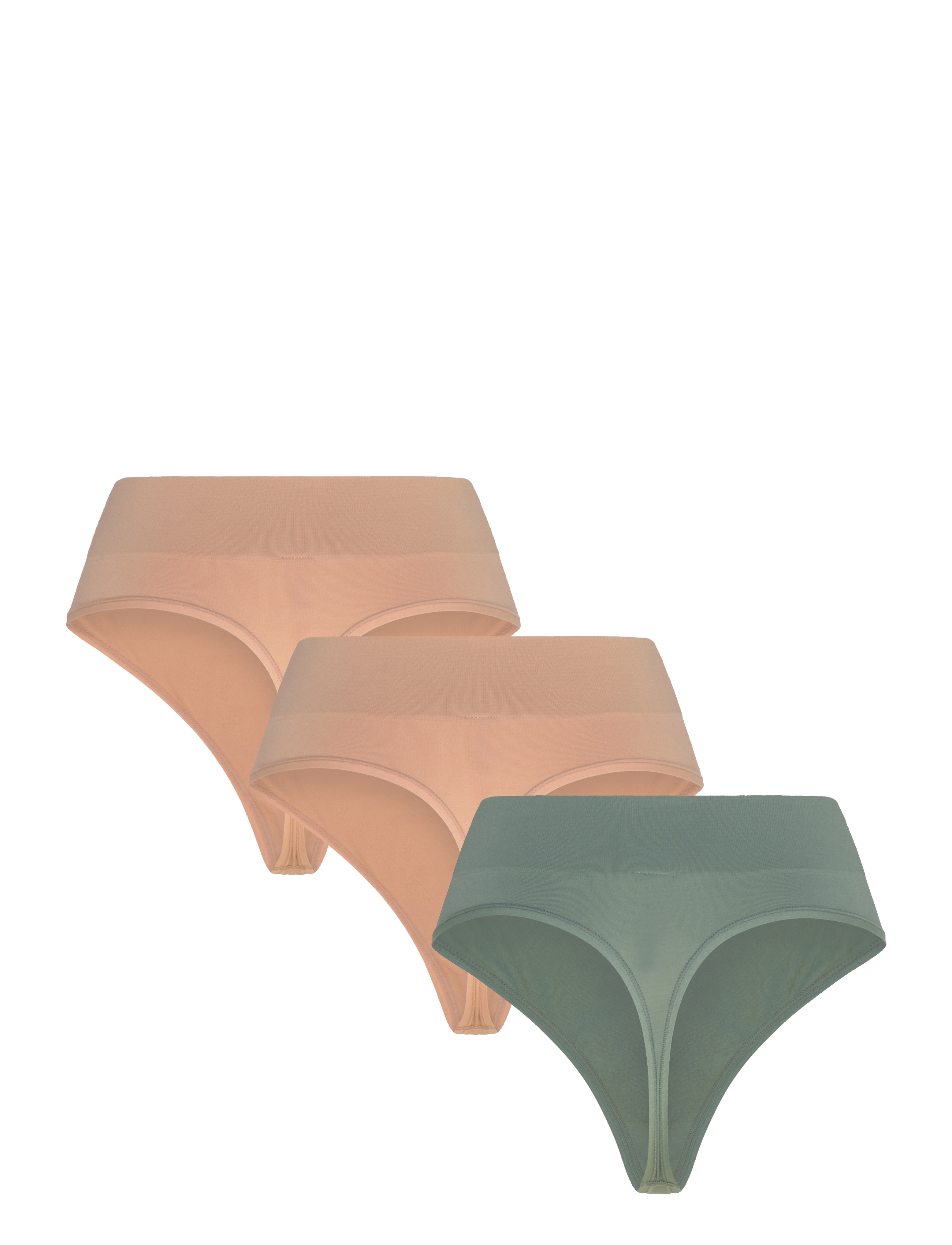 Lindex - Brief Thong high Seamless Joy - die niedrigsten preise - dusty green - 2