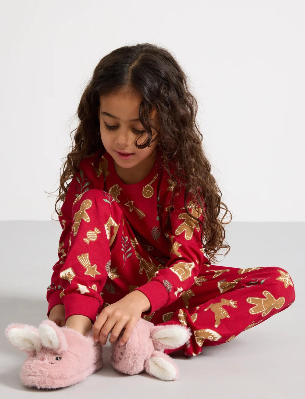 Lindex - Pyjama Ginger bread - pyjama-sets - dark red - 4