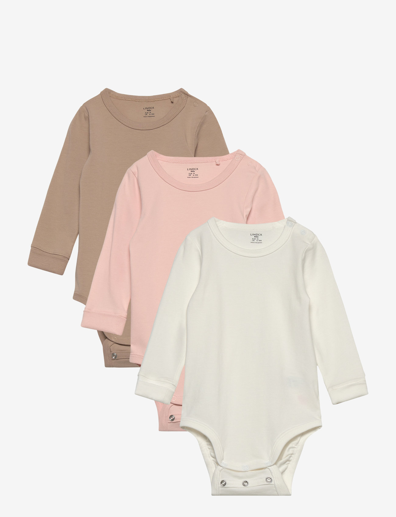 Lindex - Body 3 p - multipack bodys - light dusty pink - 0