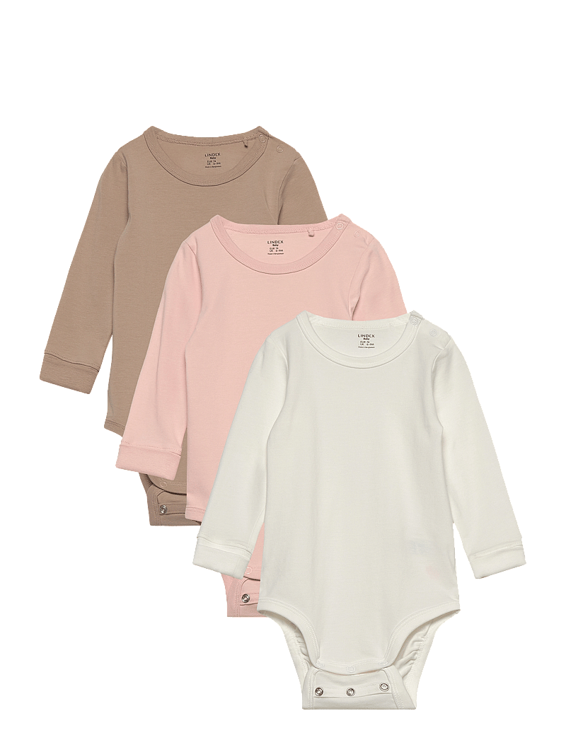 Lindex - Body 3 p - multipack bodys - light dusty pink - 0