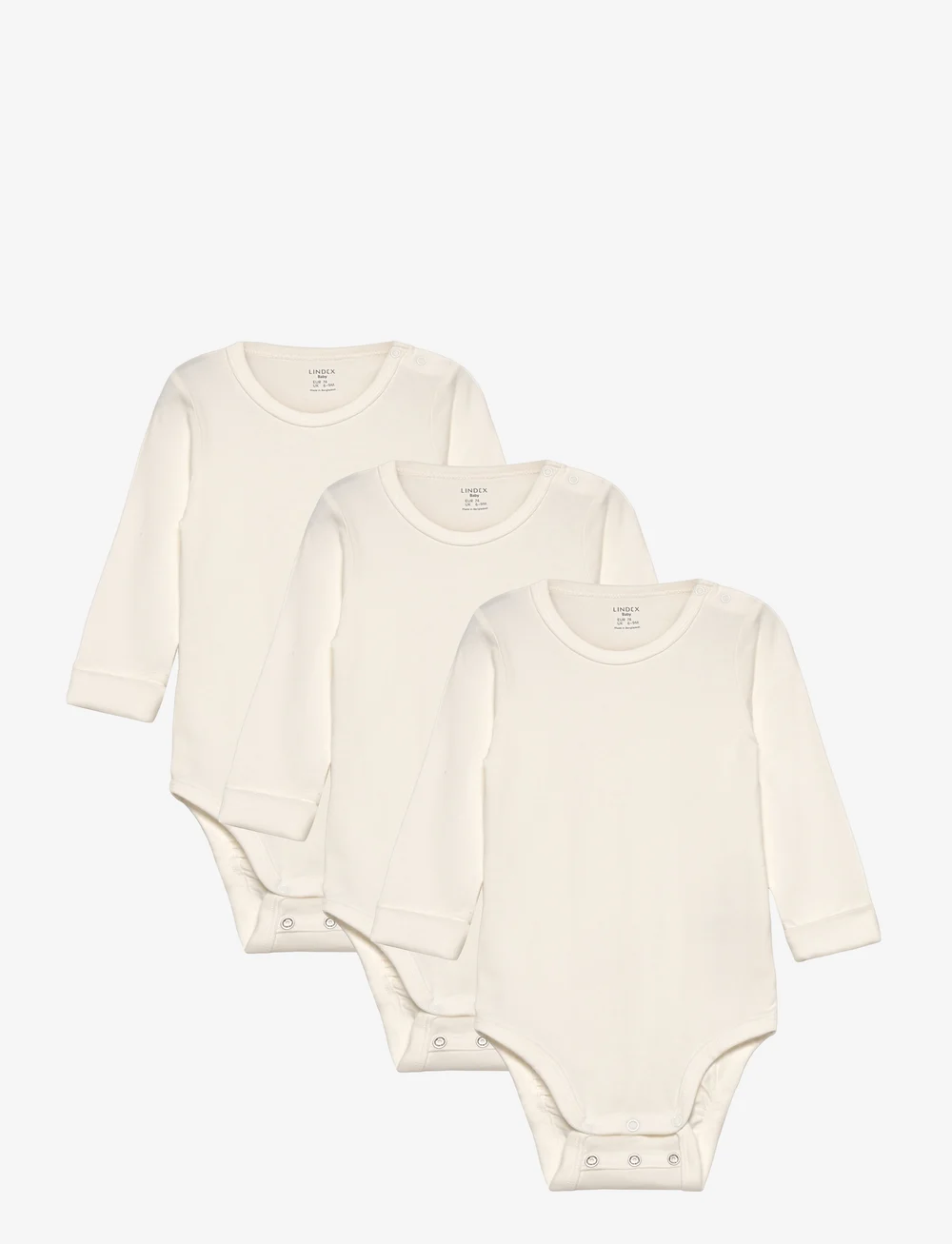 Lindex - Body 3 p - multipack bodies - light dusty white - 0