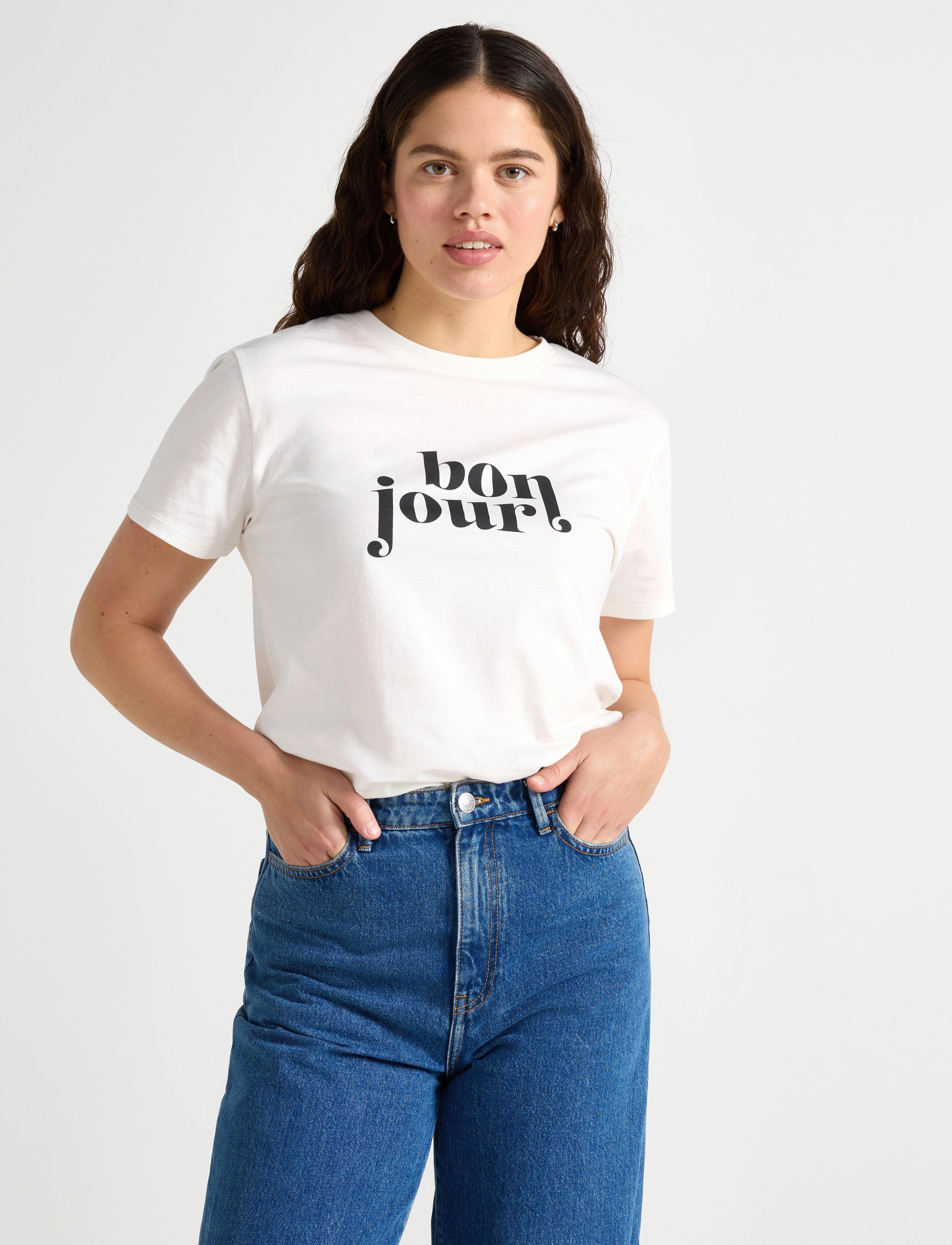 Lindex Top Nell - T-Shirts & Tops - WHITE / white