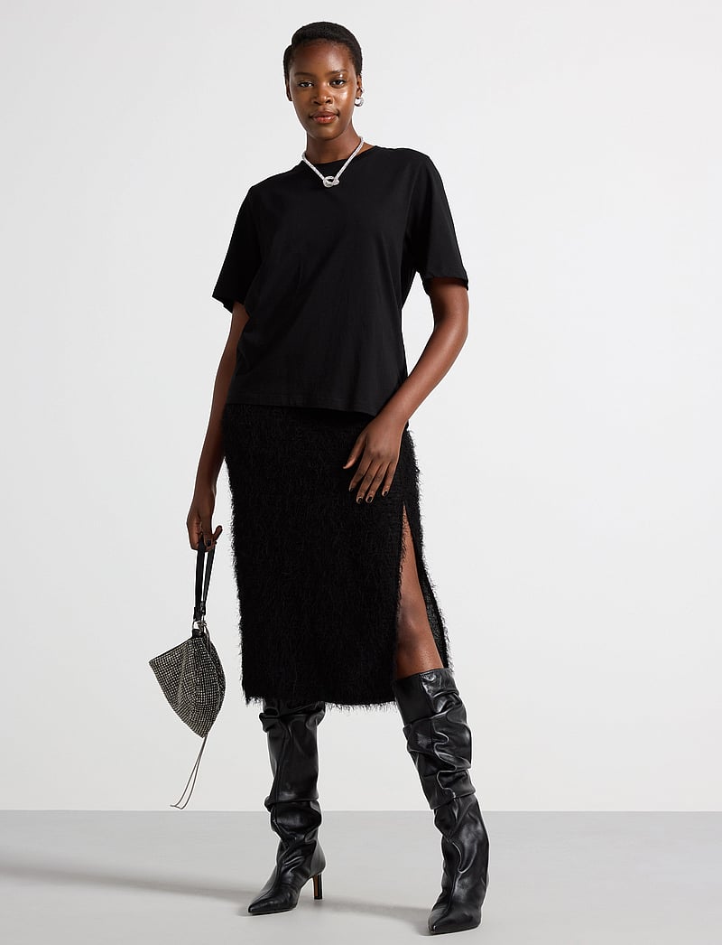 Lindex - Skirt Tassy - midi kjolar - black - 0