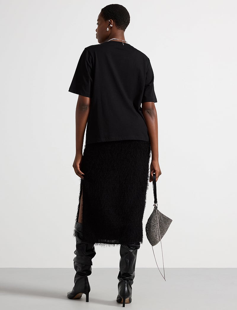 Lindex - Skirt Tassy - midi kjolar - black - 4