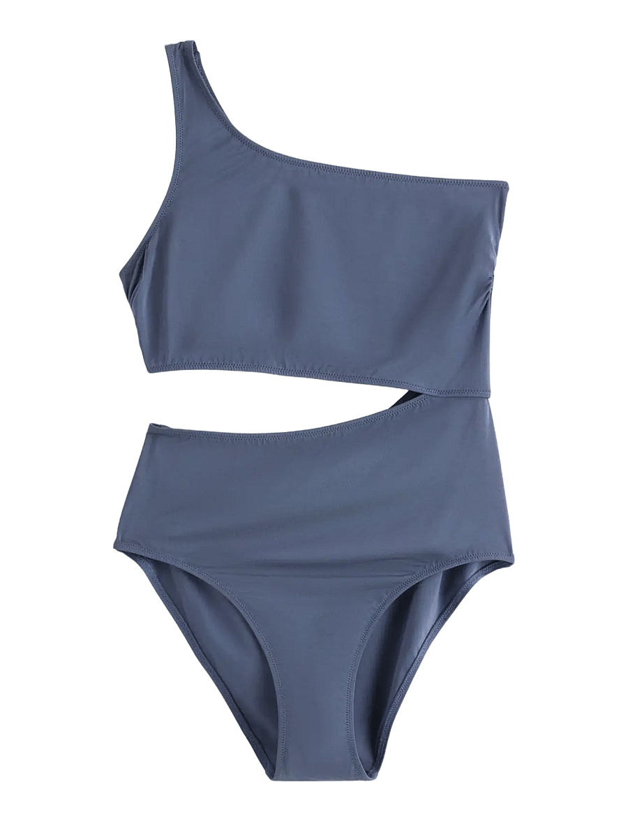 Lindex - Swimsuit Trina Shiny - swimsuits - dusty blue - 1