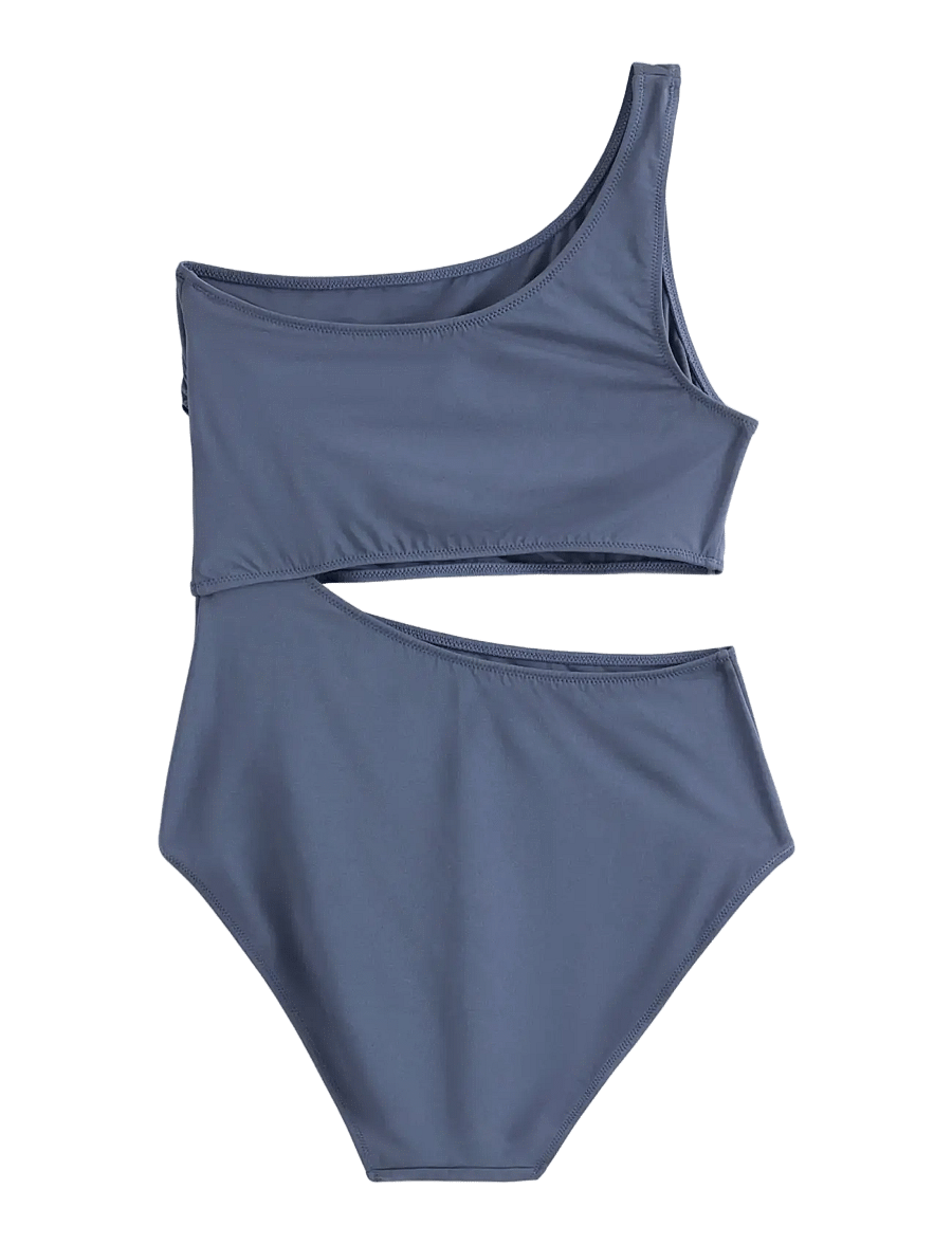 Lindex - Swimsuit Trina Shiny - swimsuits - dusty blue - 2
